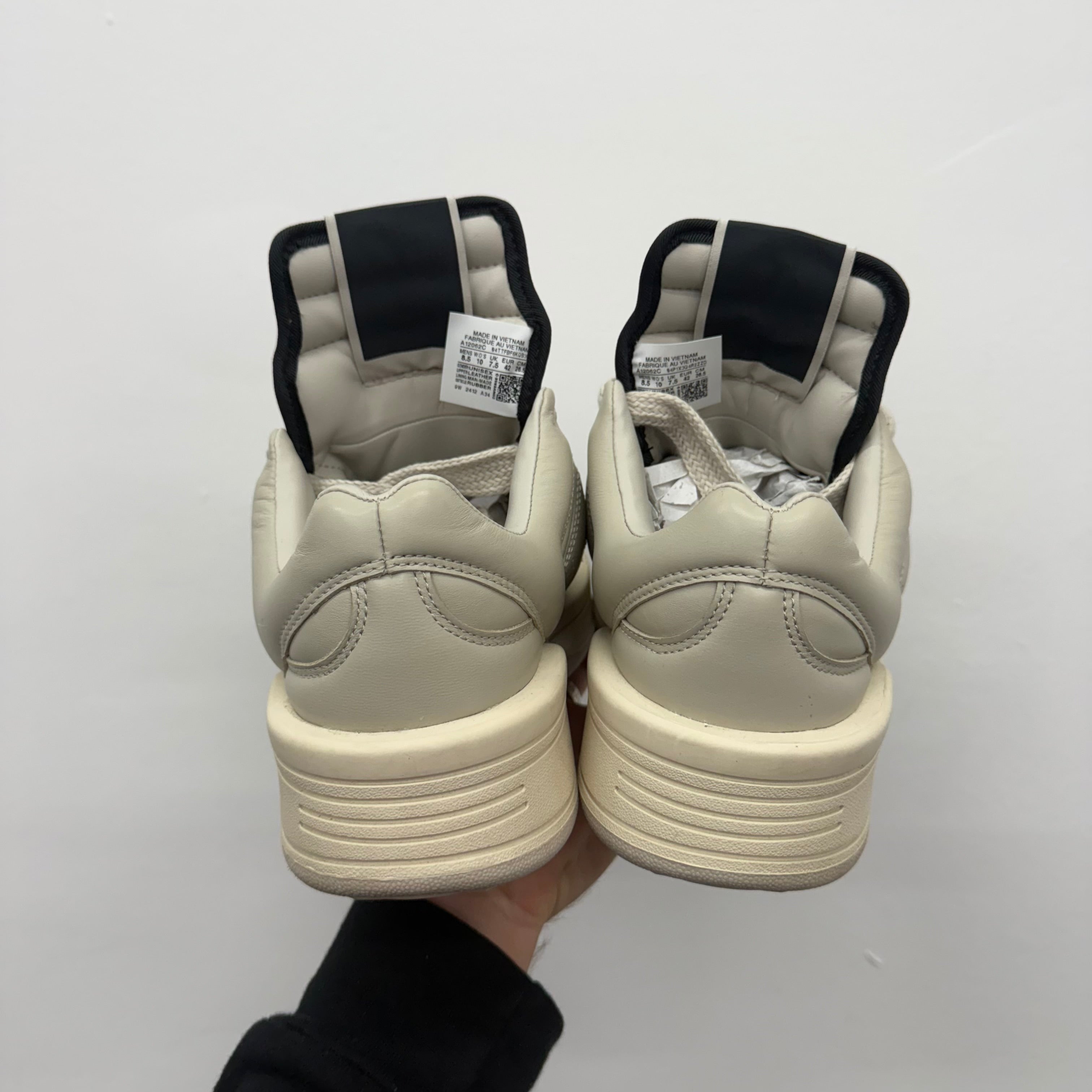 Rick Owens Converse Turbopn White Low - Size 8.5