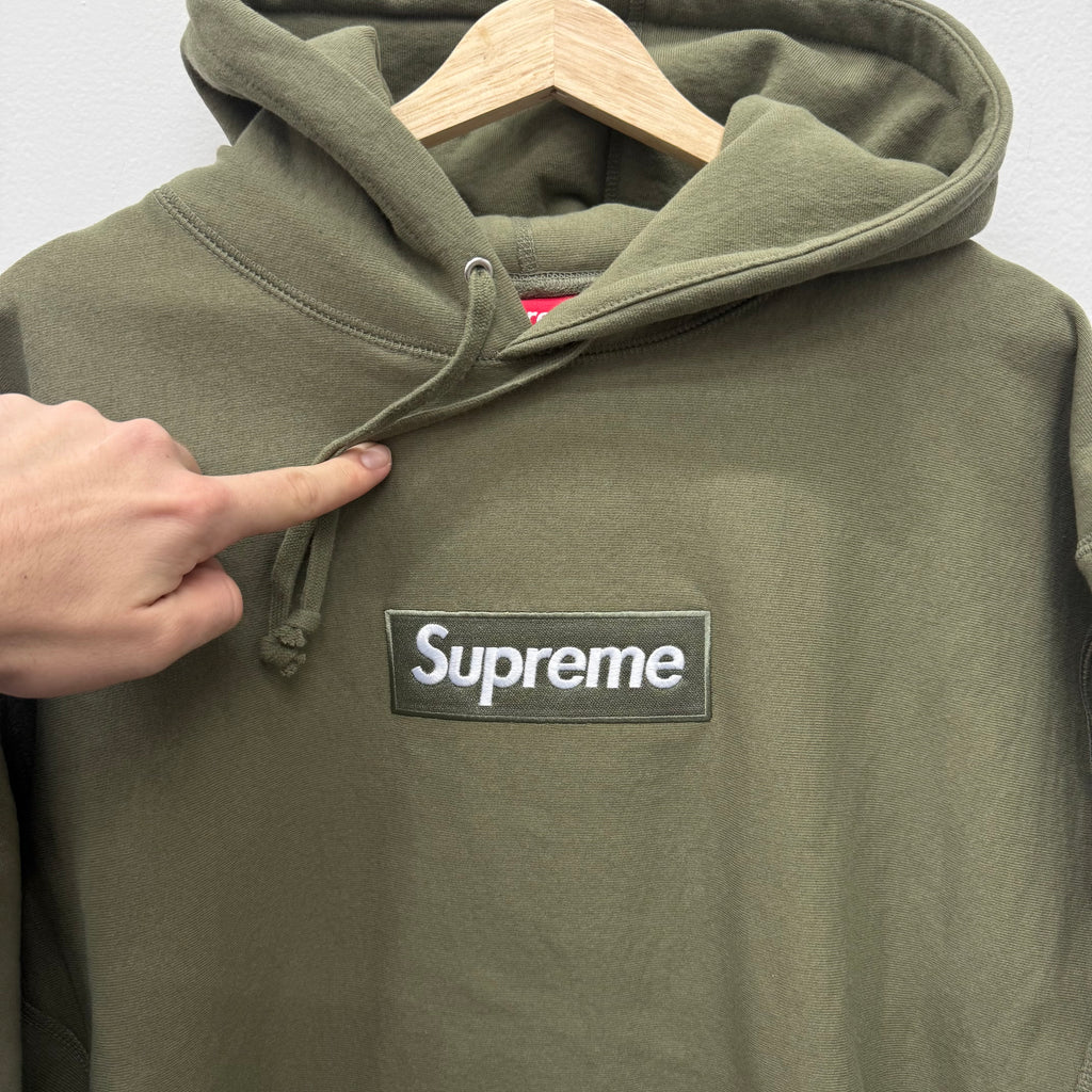 Supreme FW25 Olive Box Logo Hoodie - Size L