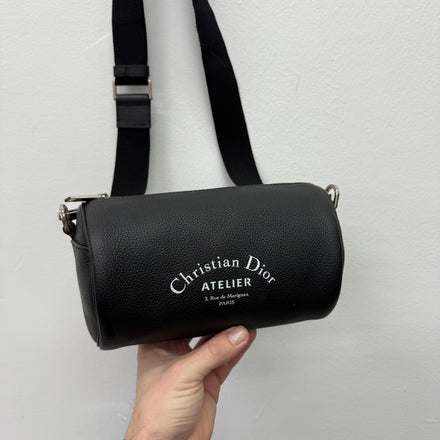 Christian Dior Leather Altier Roller Crossbody Bag