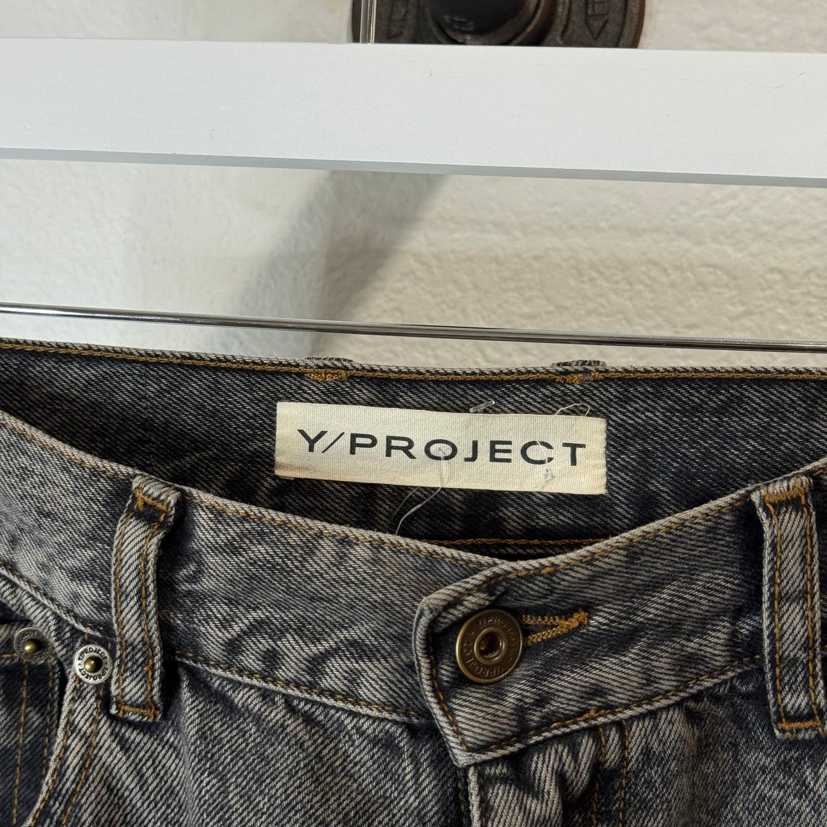 Y/Project Black Button Denim Jeans - Size 28