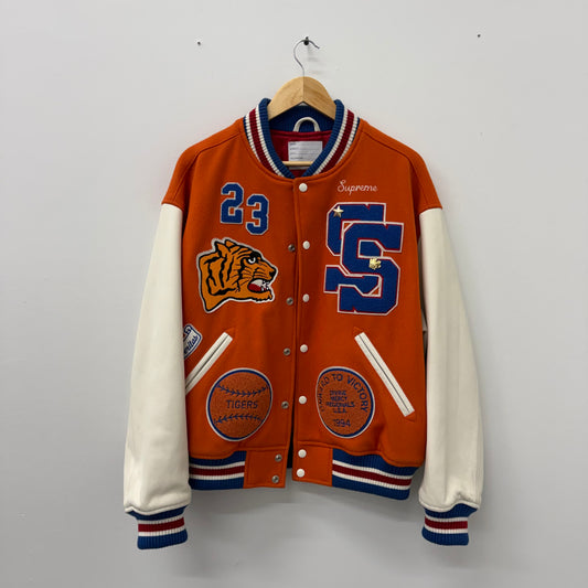 Supreme Tiger Varsity Jacket Orange - Size M