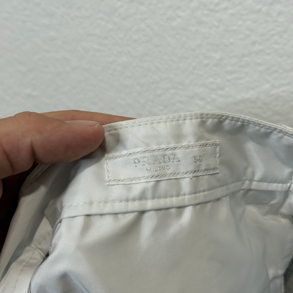 Prada White Re-Nylon Shorts - Size 50 (US 34)