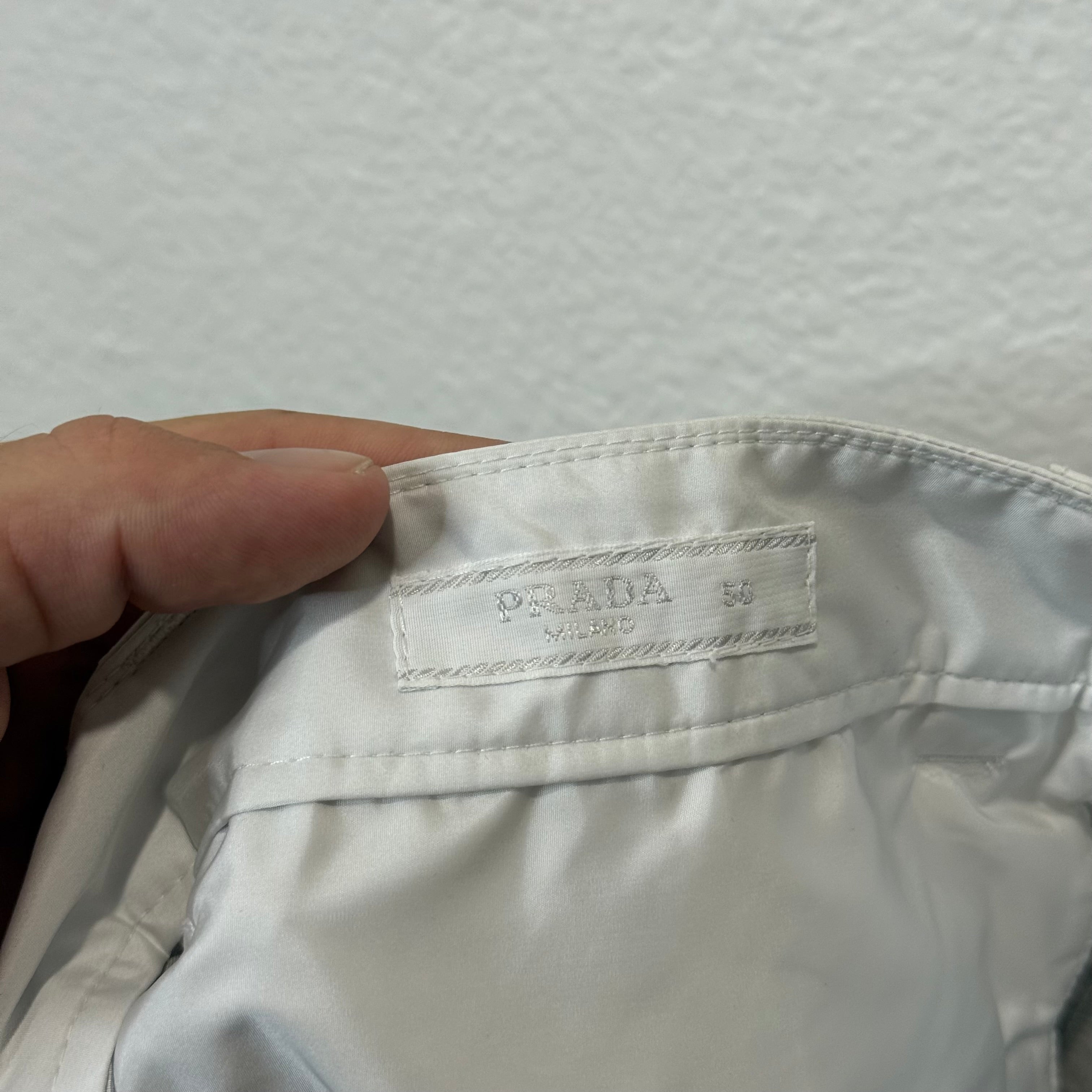 Prada White Re-Nylon Shorts - Size 50 (US 34)