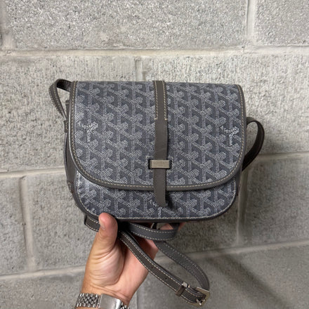 Goyard Belvedere MM Grey Messenger Bag