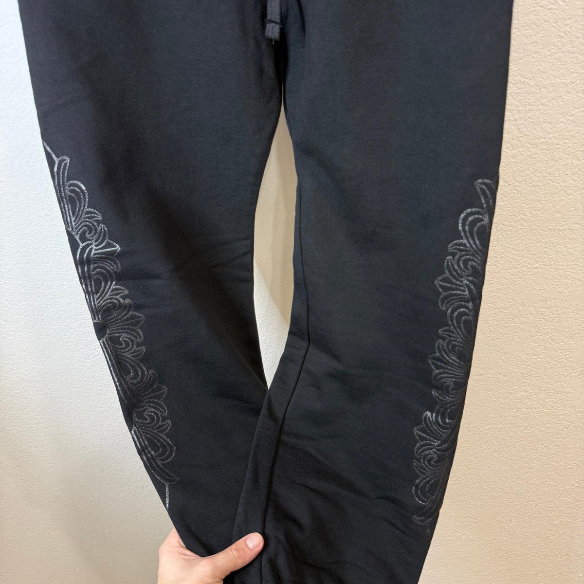 Chrome Hearts Black Floral Sweatpants - Size M