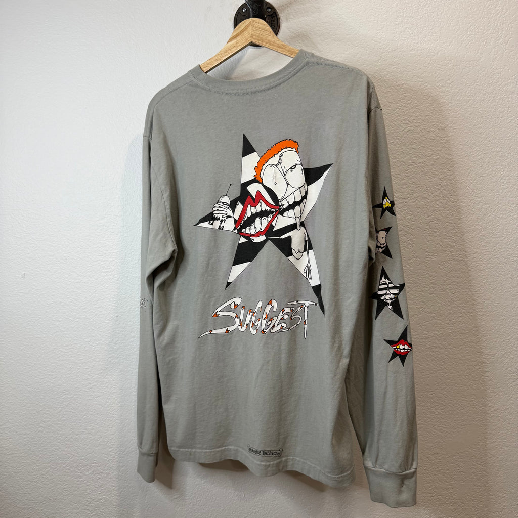 Chrome Hearts Matty Boy Suggest Grey Longsleeve Shirt  - Size XL