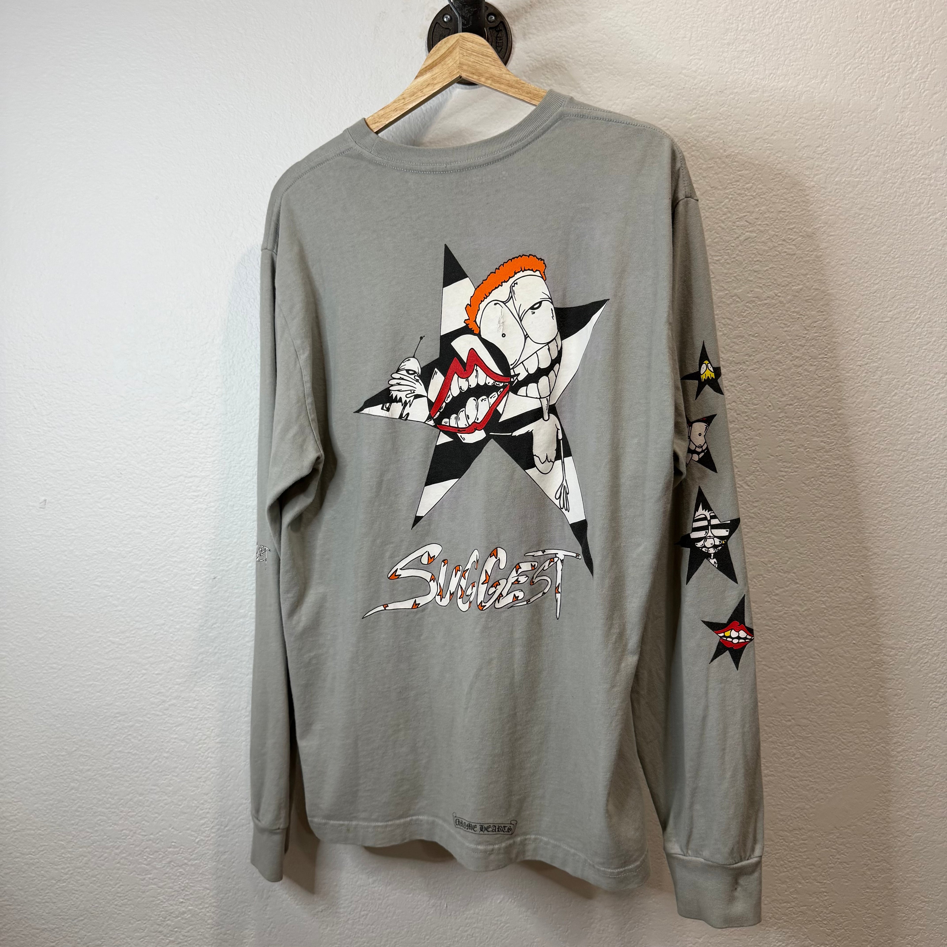 Chrome Hearts Matty Boy Suggest Grey Longsleeve Shirt  - Size XL
