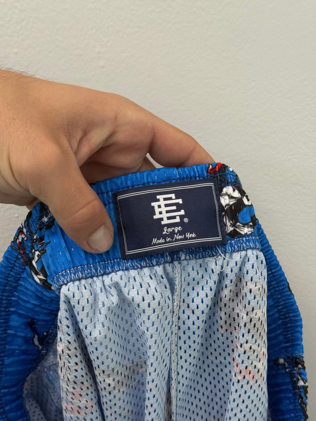Eric Emanuel Matty Boy Blue Flames Mesh Shorts
