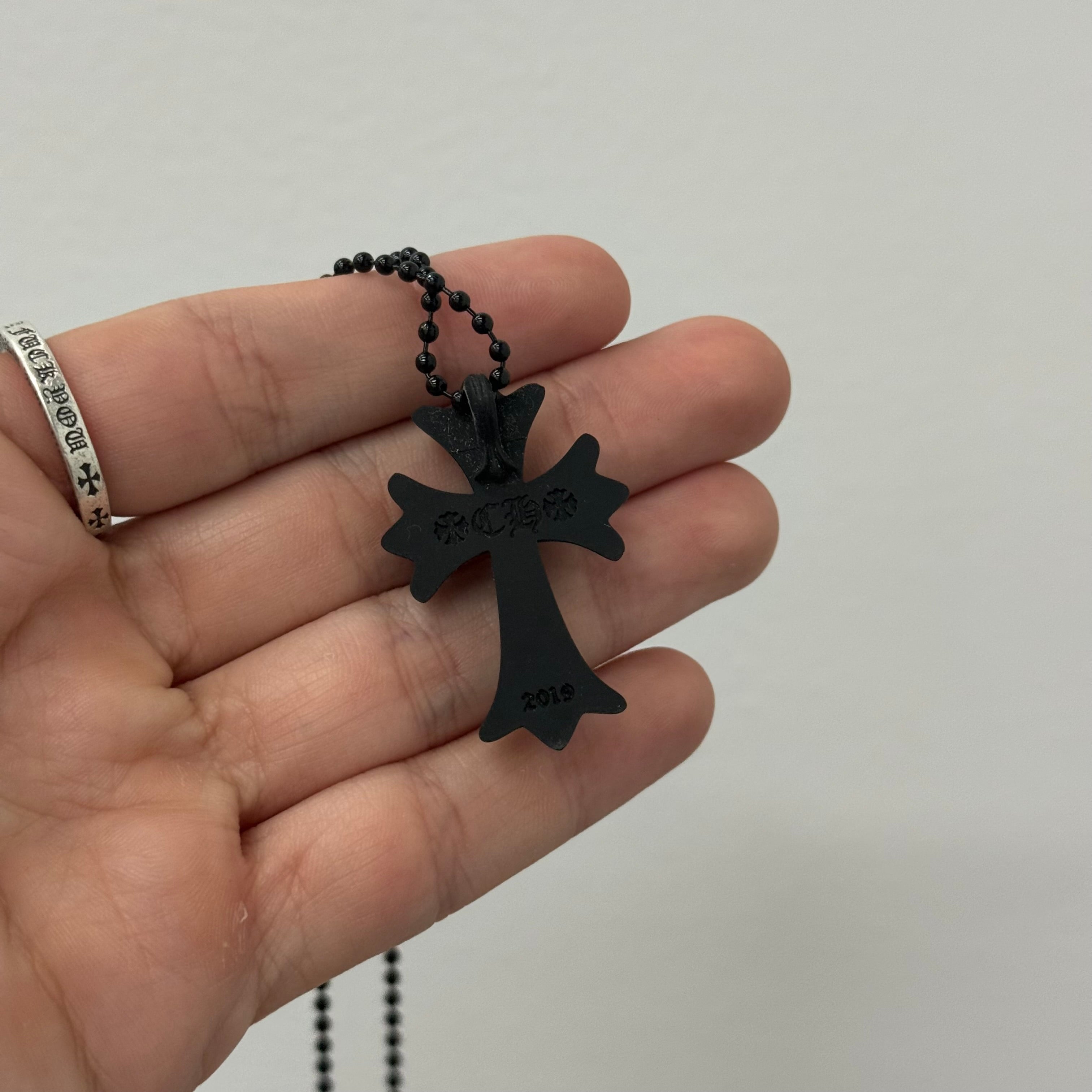 Chrome Hearts Silicone Black Cross Pendant