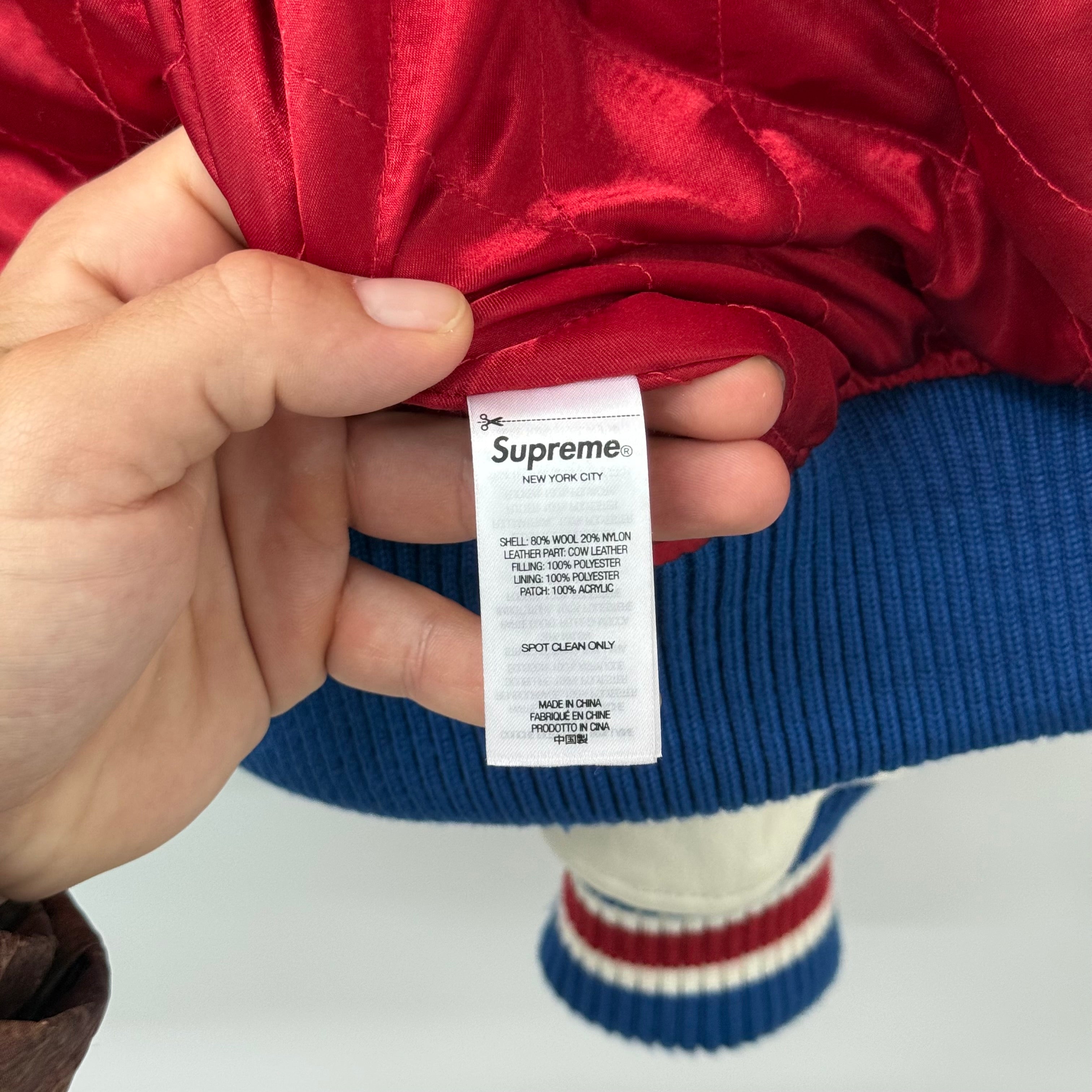 Supreme Tiger Varsity Jacket Orange - Size M