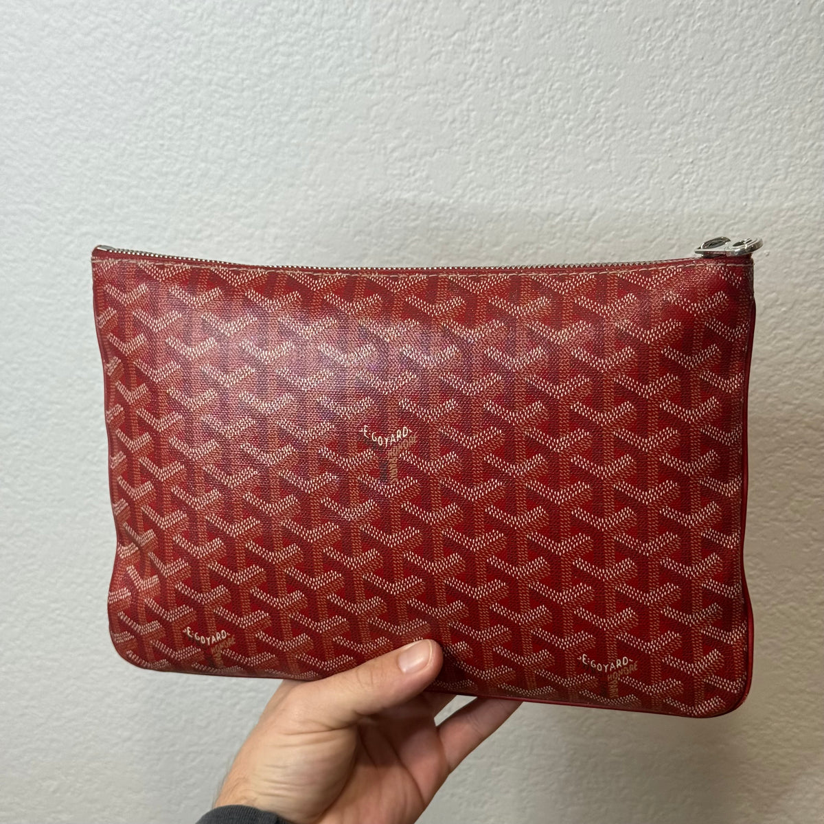Goyard Senat Side Bag Pouch Red
