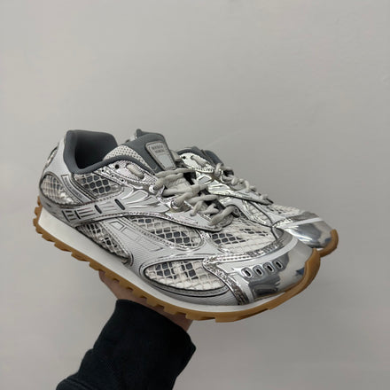 Bottega Veneta Orbit Sneakers Silver White - Size 43 (US 10)