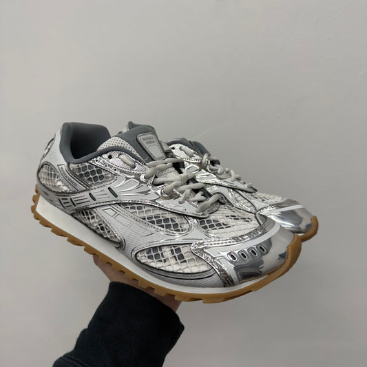 Bottega Veneta Orbit Sneakers Silver White - Size 43 (US 10)