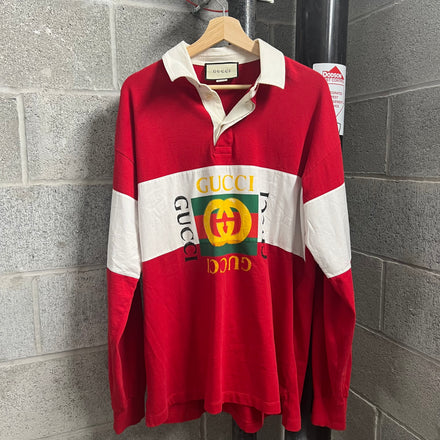 Gucci Rugby Polo Longsleeve Shirt - Size L