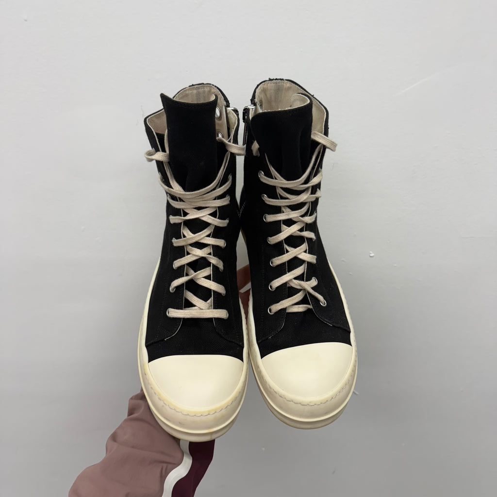 Rick Owens Ramone High Black Sneakers - Size 45 (US 12)