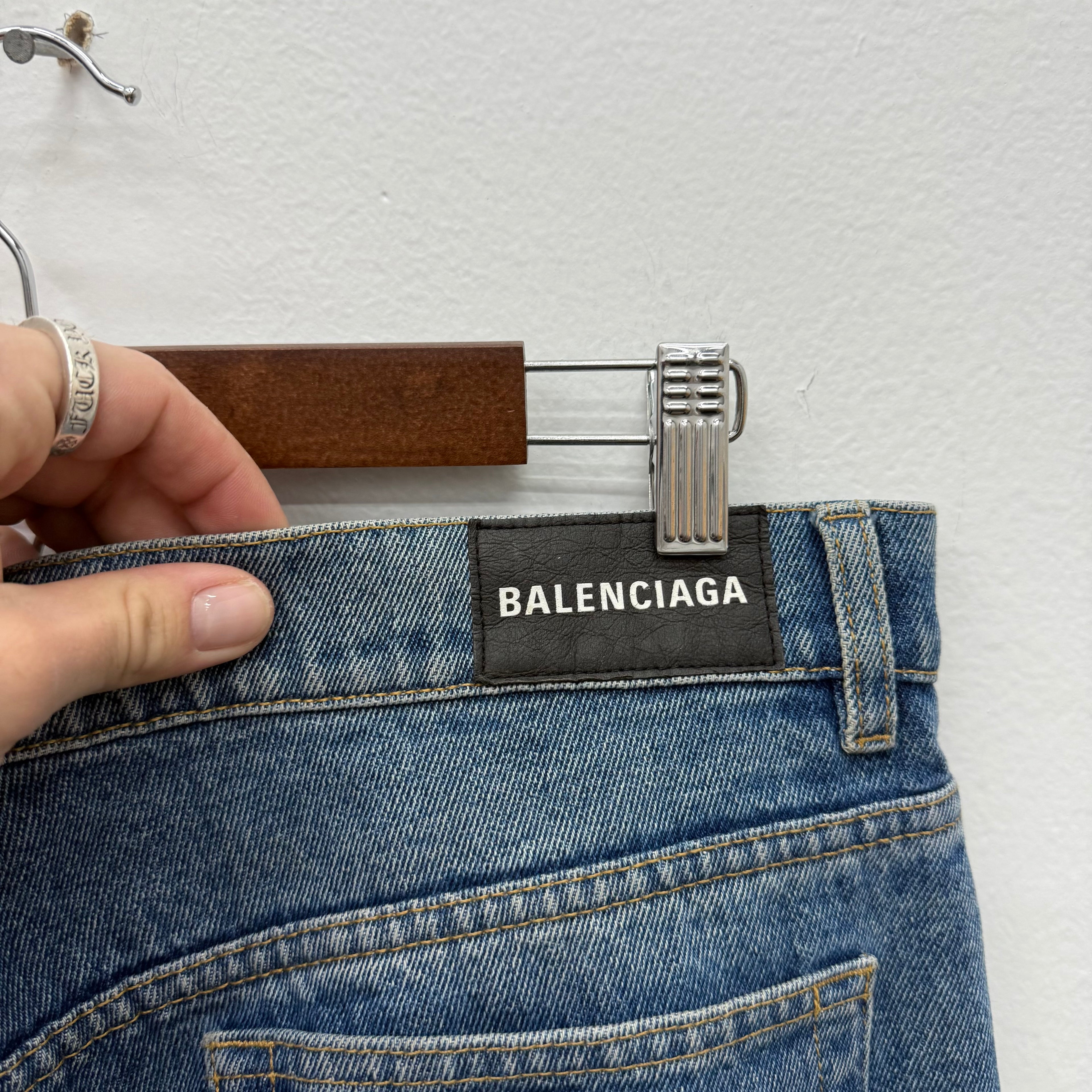 Balenciaga Straight Leg Blue Denim - Size 36