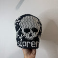 Supreme Vanson Leather Skulls Beanie Black