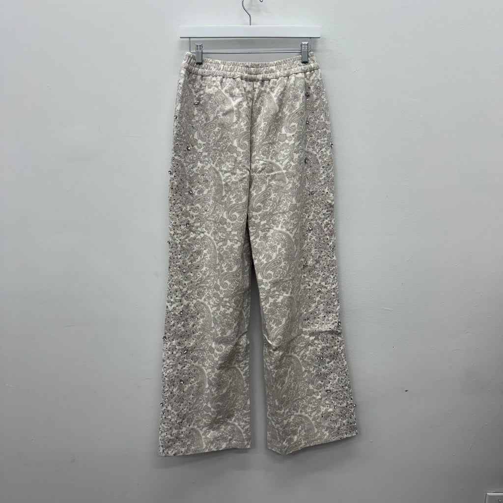 Birth of A Royal Child Diamond Pearl Sweatpants White
