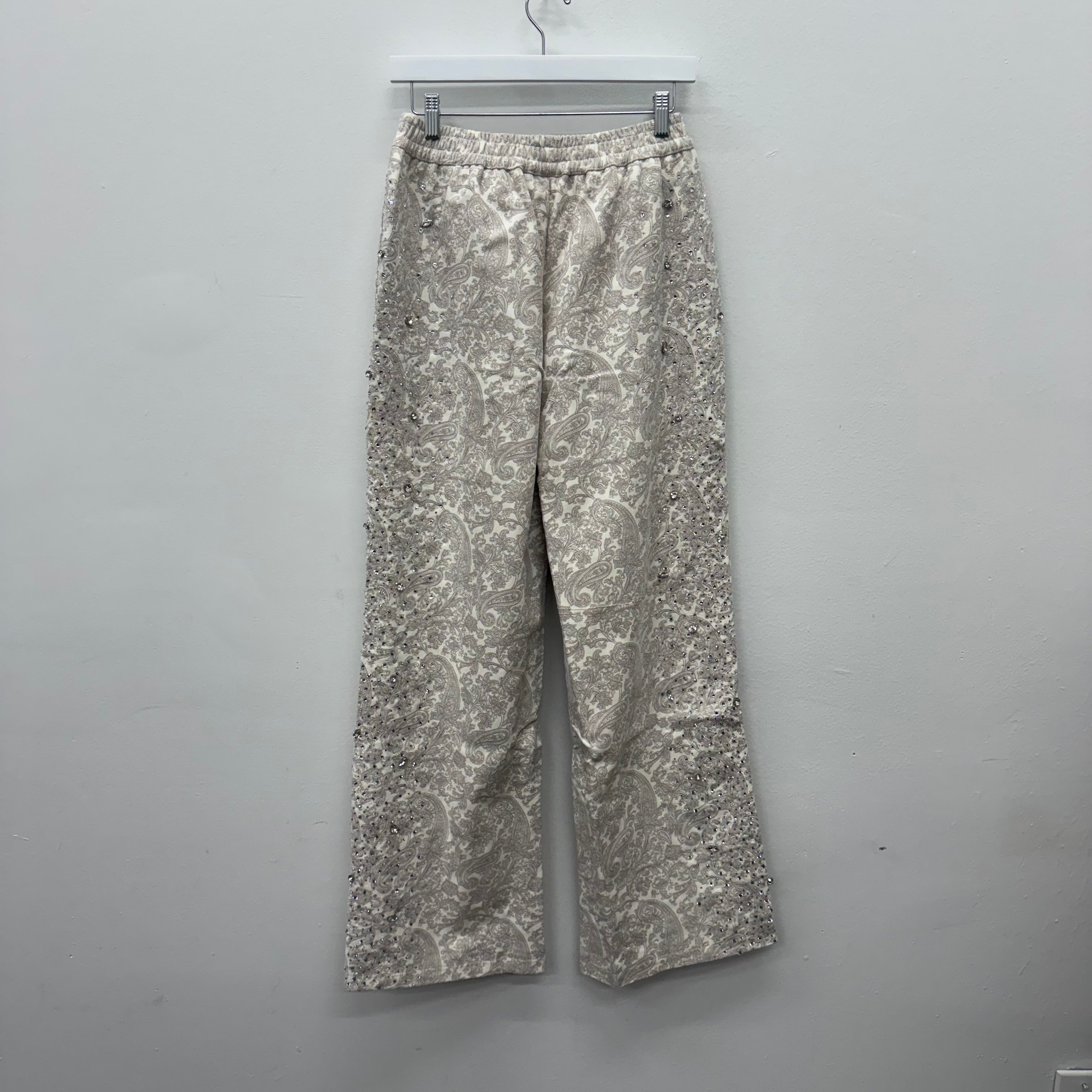 Birth of A Royal Child Diamond Pearl Sweatpants White