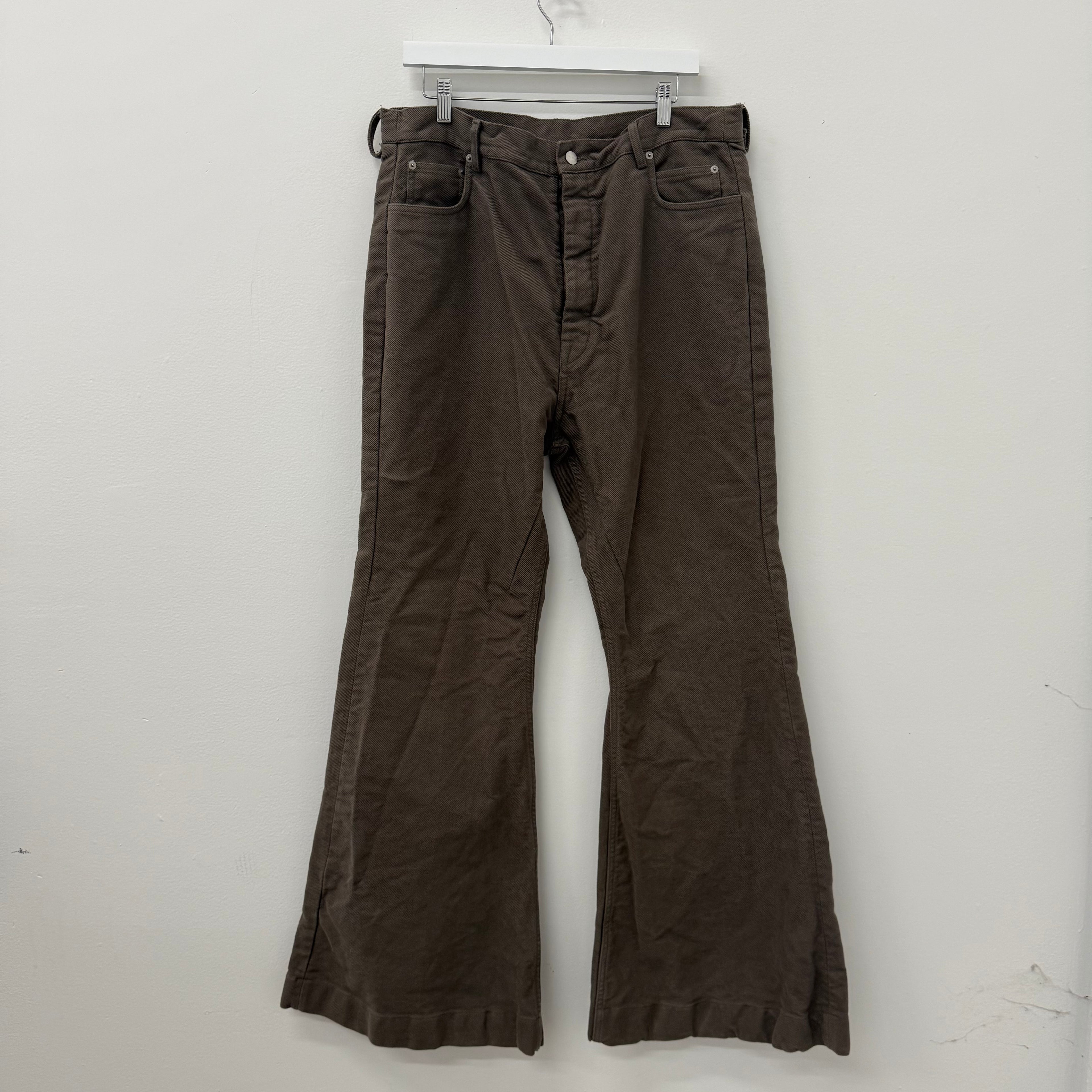 Rick Owens Bolan Bootcut Brown Corduroy Jeans - Size 34
