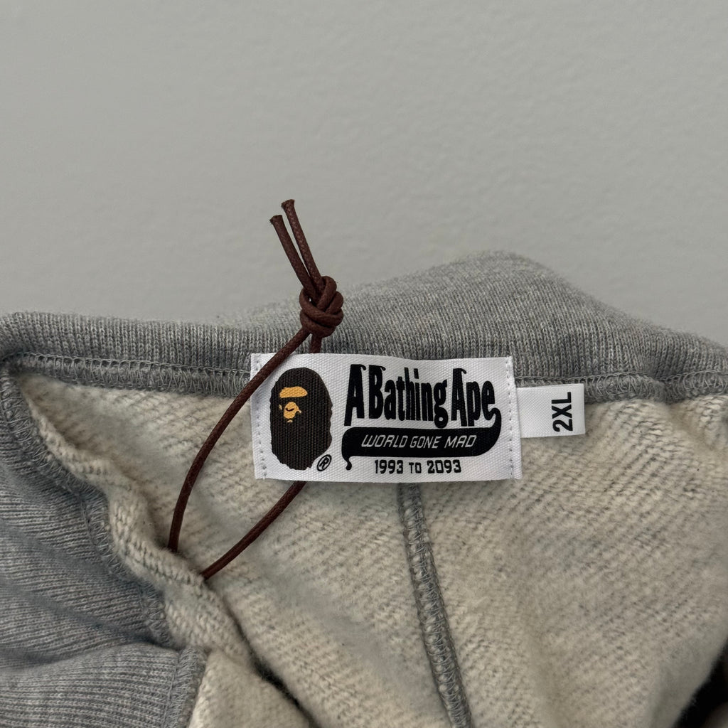 Bape A Bathing Ape Shark Logo Sweatpants Grey - Size XXL