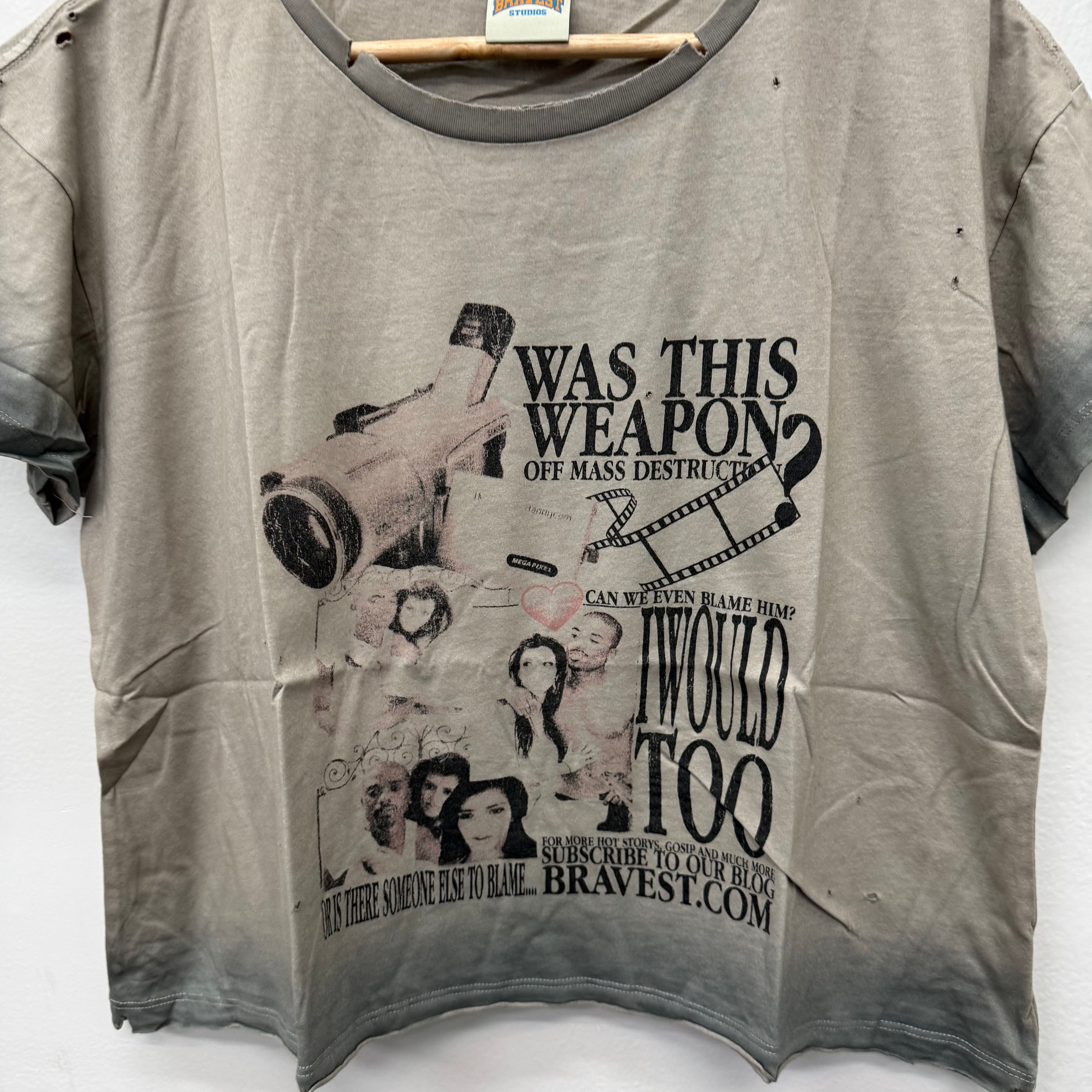 Bravest Studios Grey Camcorder Distresses Shirt