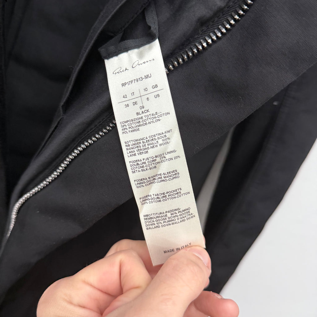Rick Owens Asymmetrical 2017 Glitter Tubeway Zip Jacket - Ladies Size M