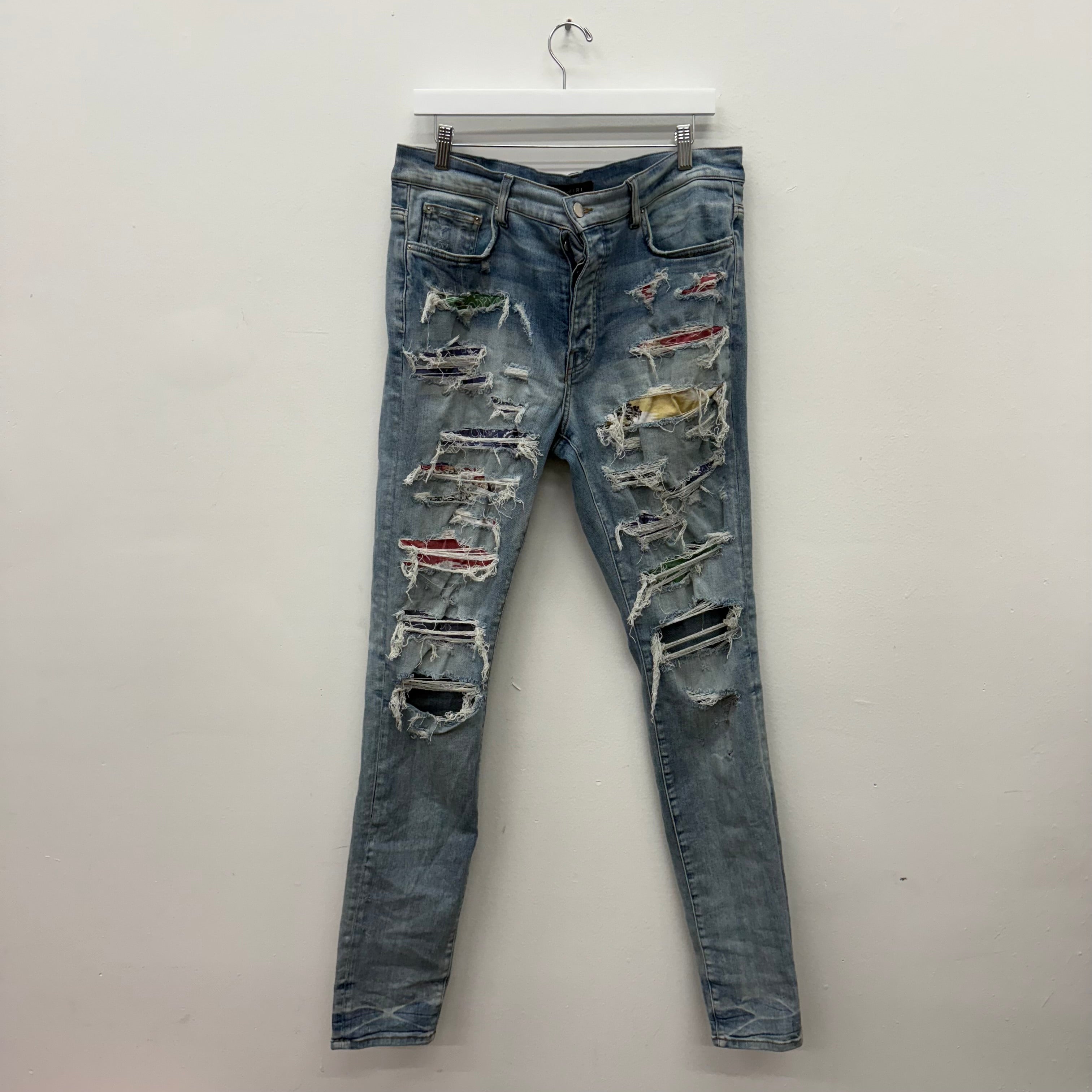 Amiri MX Bandana Denim Jeans - Size 36