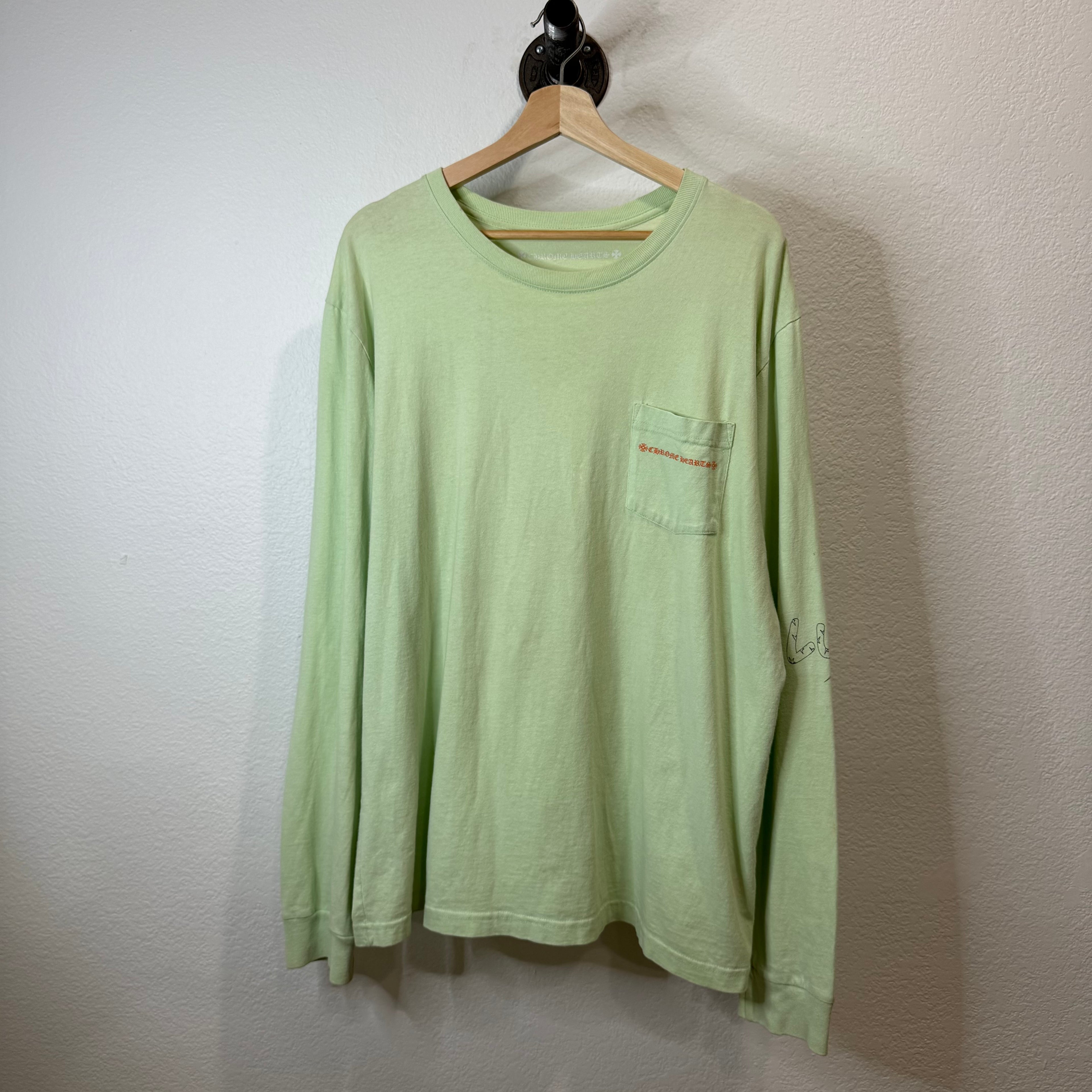 Chrome Hearts Matty Boy Lust Green Longsleeve Shirt - Size XL