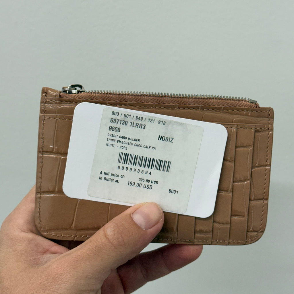 Balenciaga Croc Leather Coin Pouch