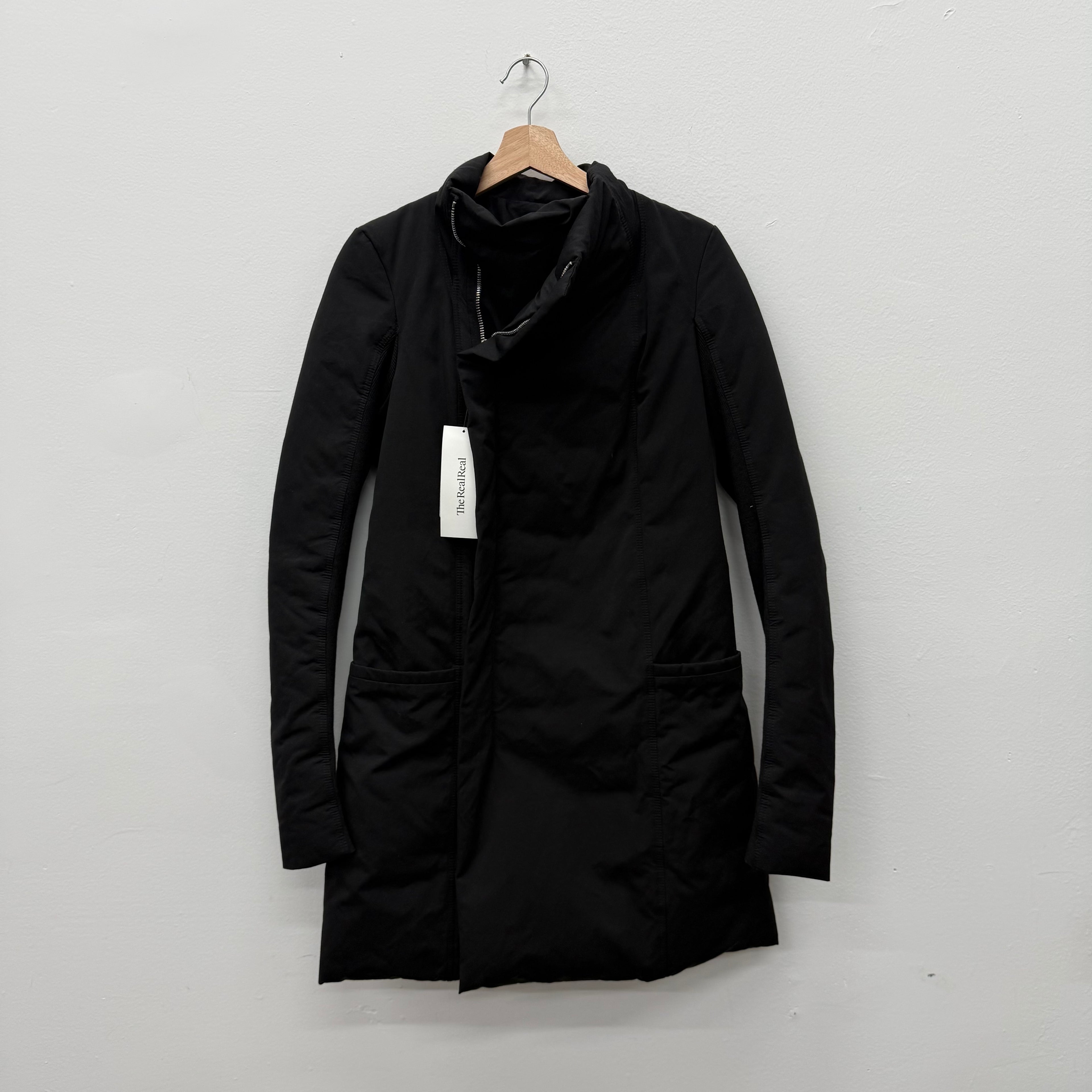 Rick Owens Asymmetrical 2017 Glitter Tubeway Zip Jacket - Ladies Size M