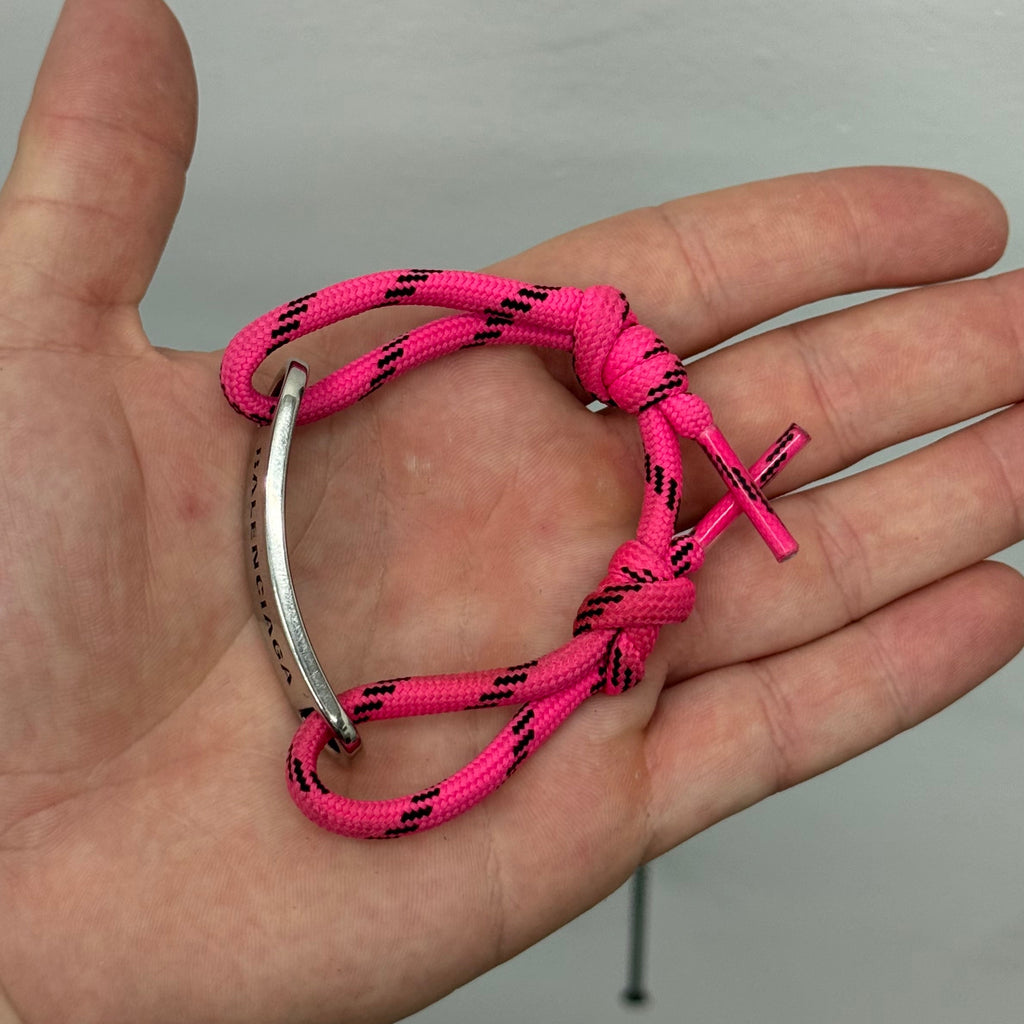 Balenciaga Hand Rope Bracelet Pink