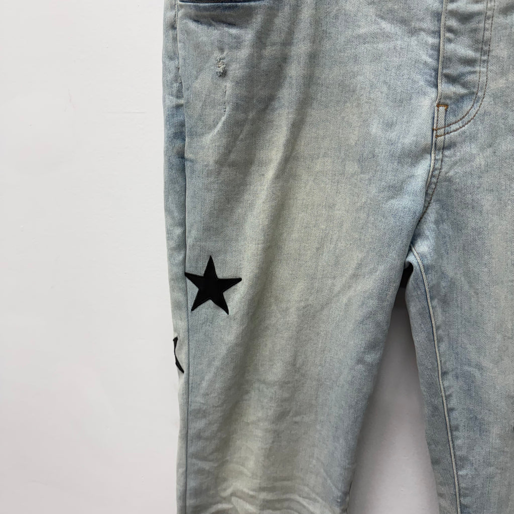 Amiri Leather Star Patch Denim Jeans - Size 38