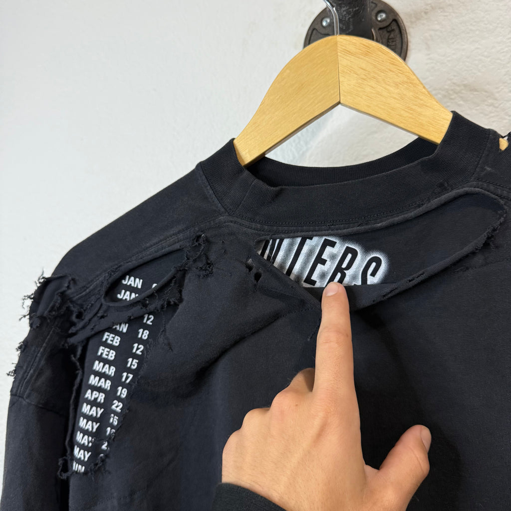 Balenciaga 3B Distressed Calendar T-Shirt - Size 1 (L)