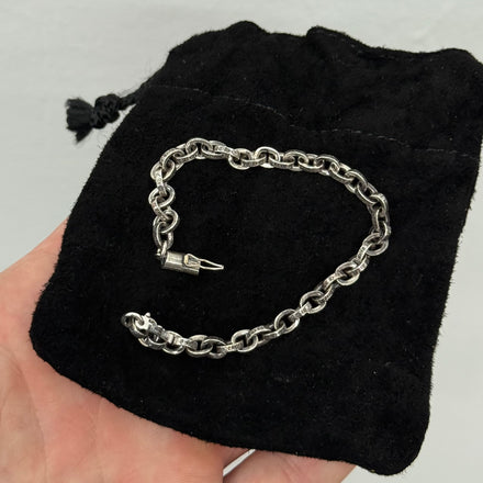 Chrome Hearts Paper Chain Bracelet Silver