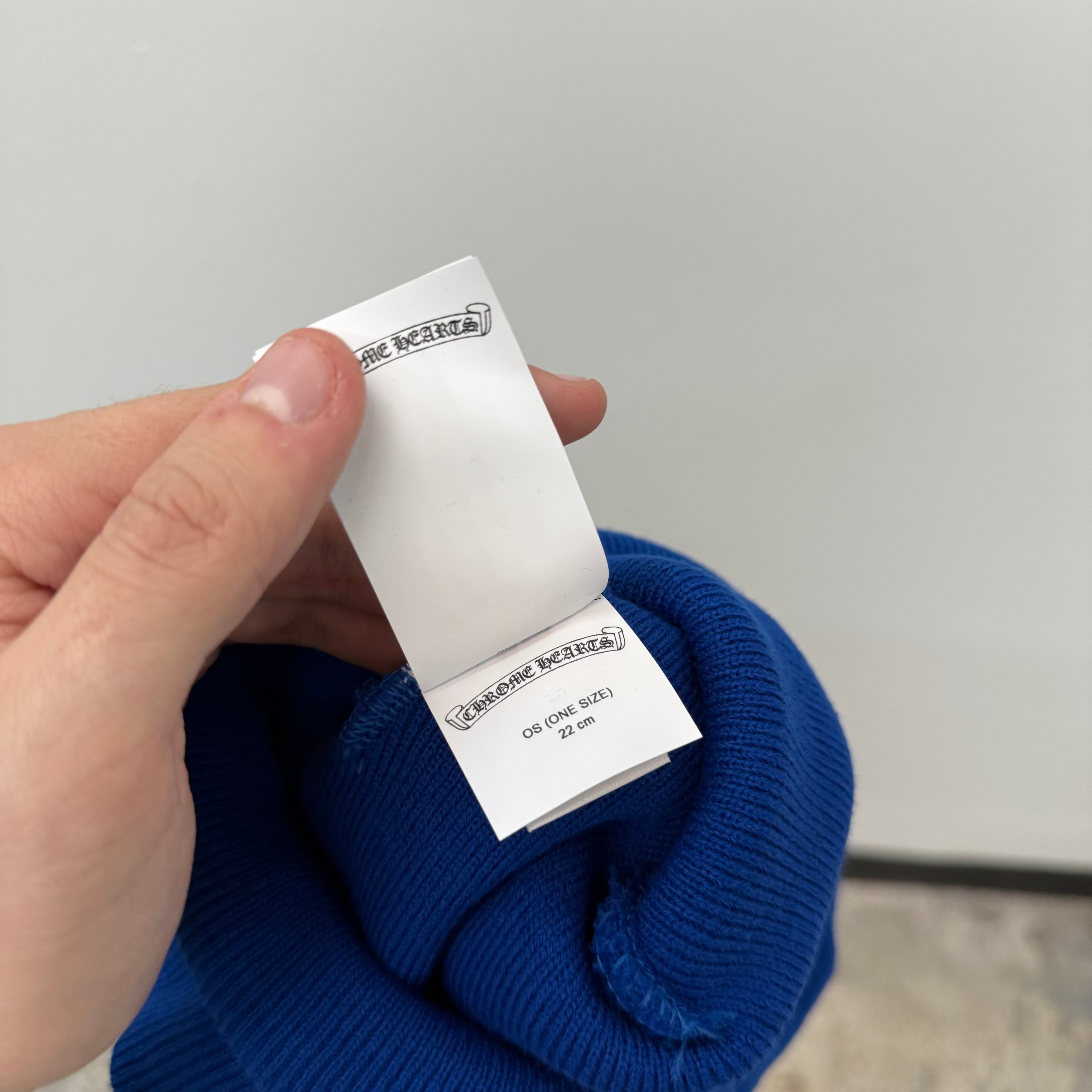 Chrome Hearts Blue CH Embroidery Beanie