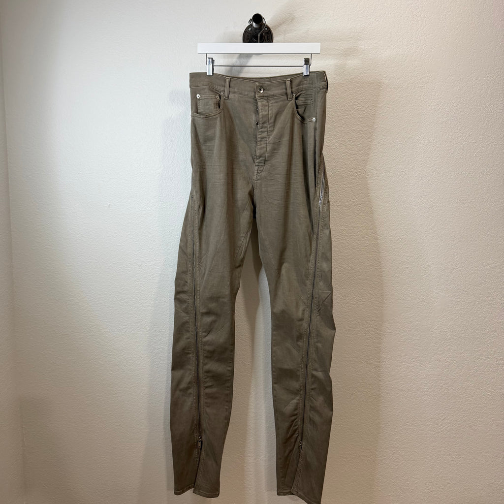 Rick Owens Bolan Banana Cut Pants Brown - Size 34