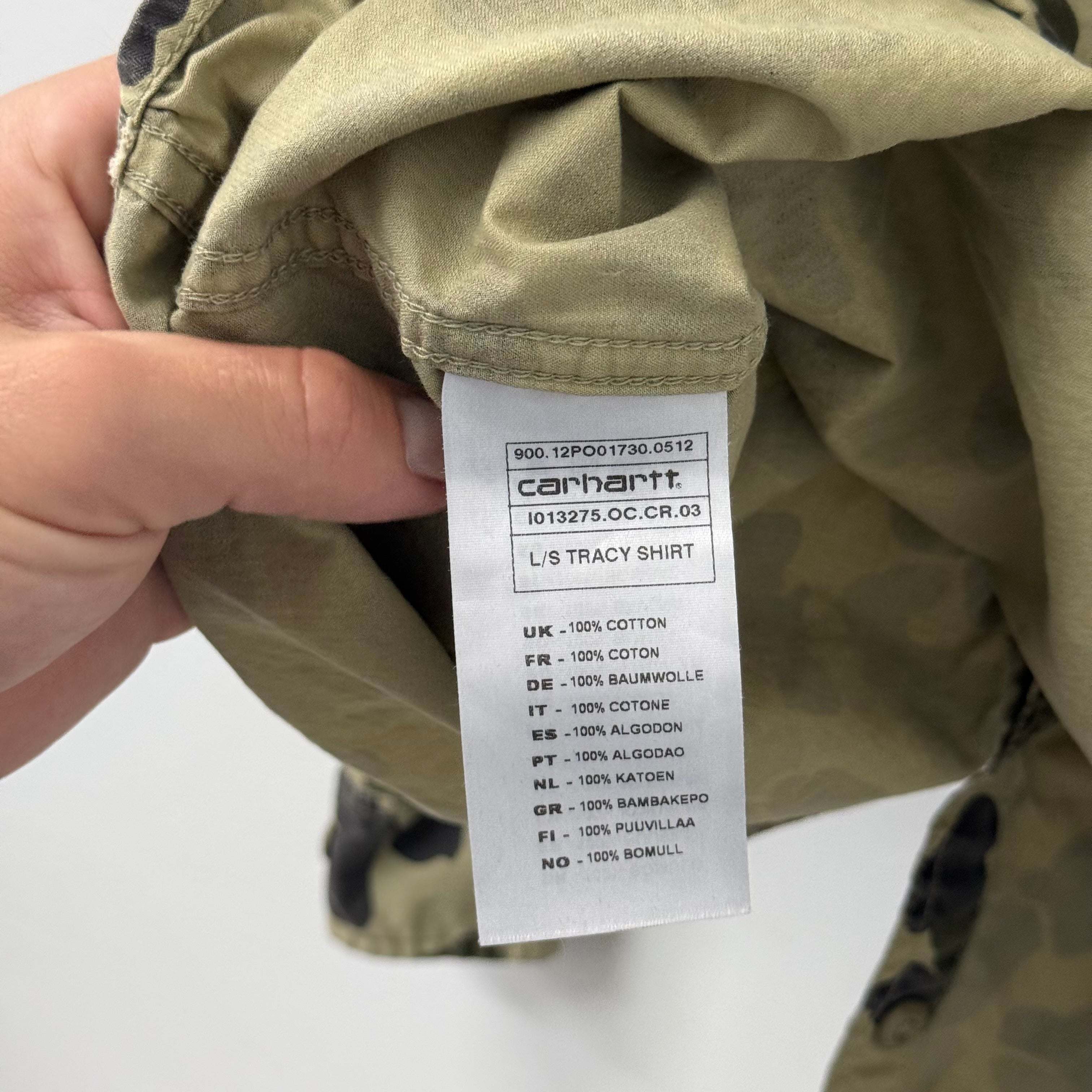 Carhartt WIP Camo Button Shirt - Size M