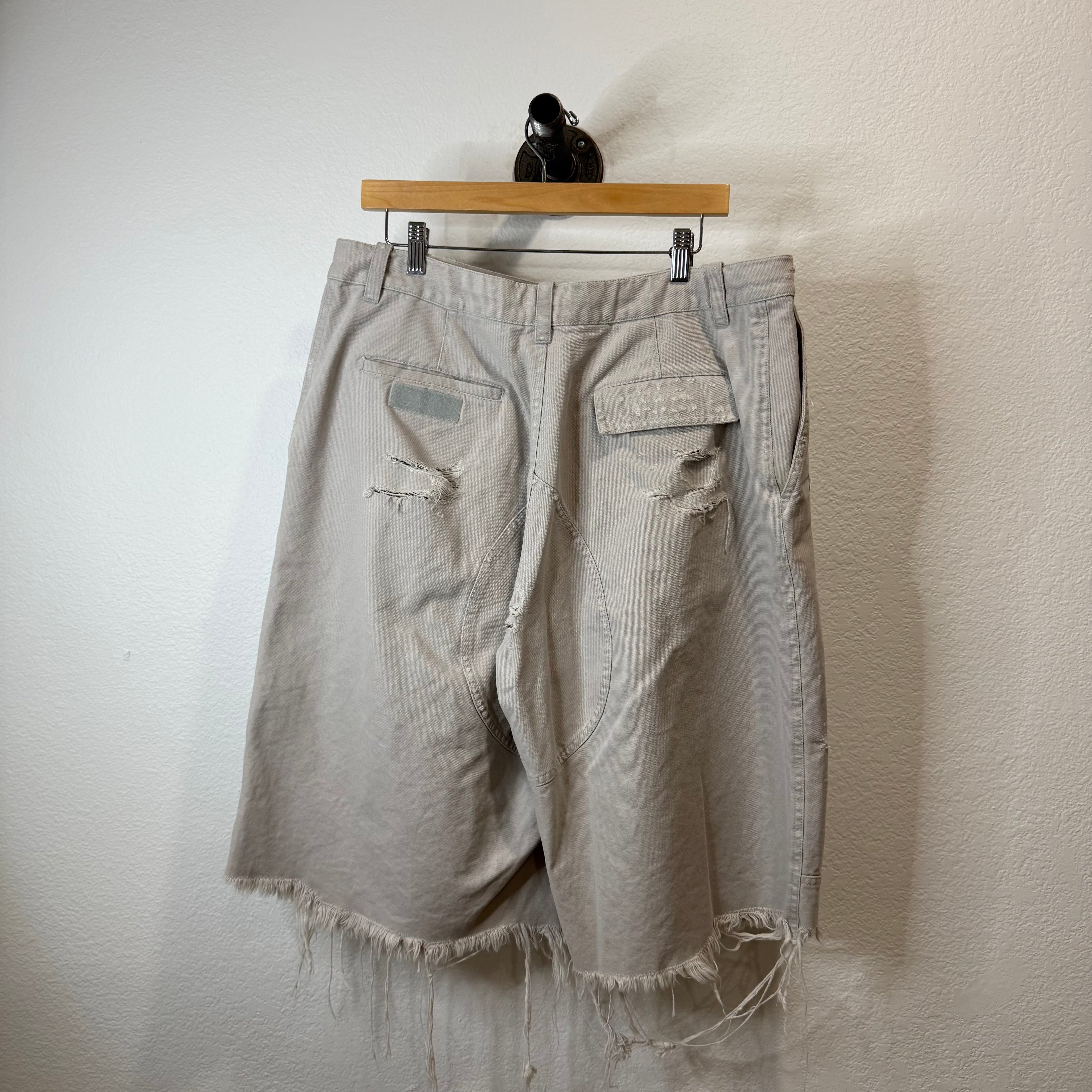 Balenciaga Distressed Workwear Shorts - Size M (34)