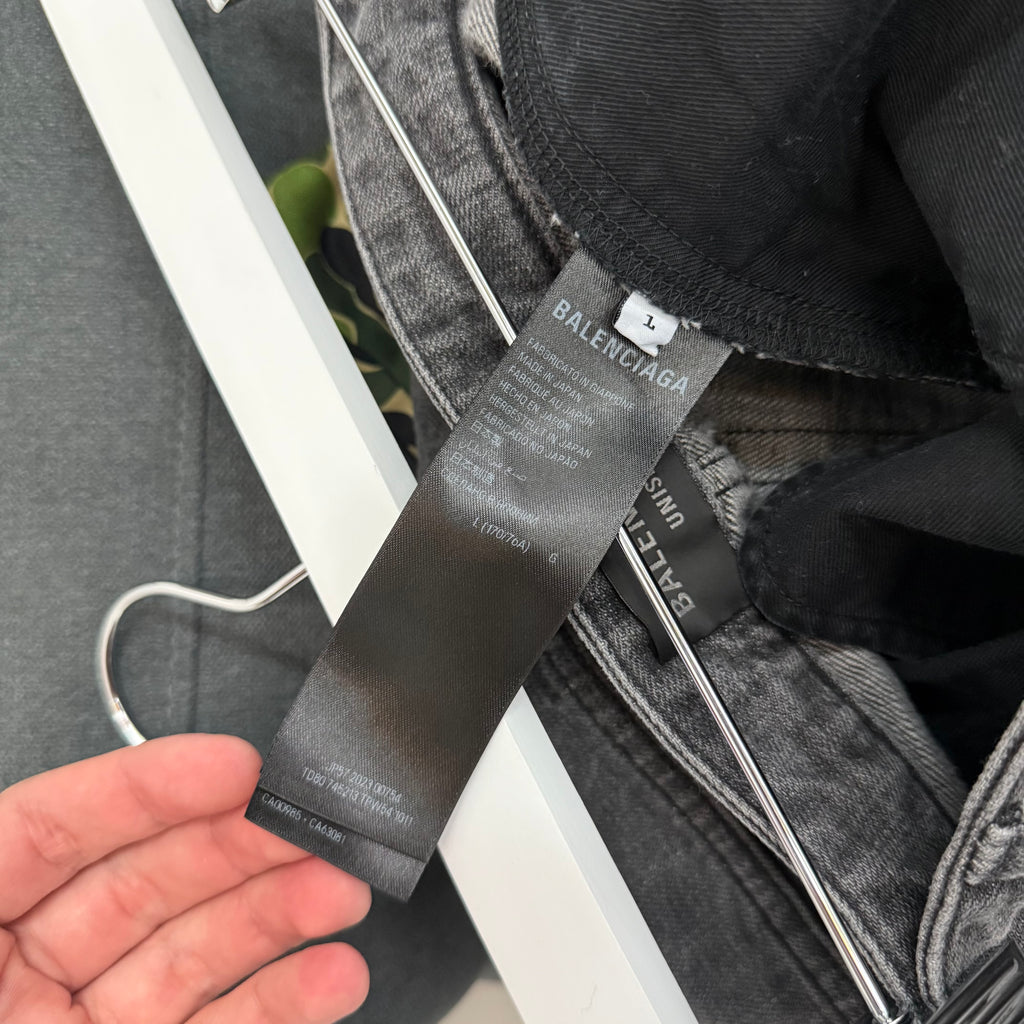Balenciaga Baggy Black Wash Denim Jeans - Size 1 (34)