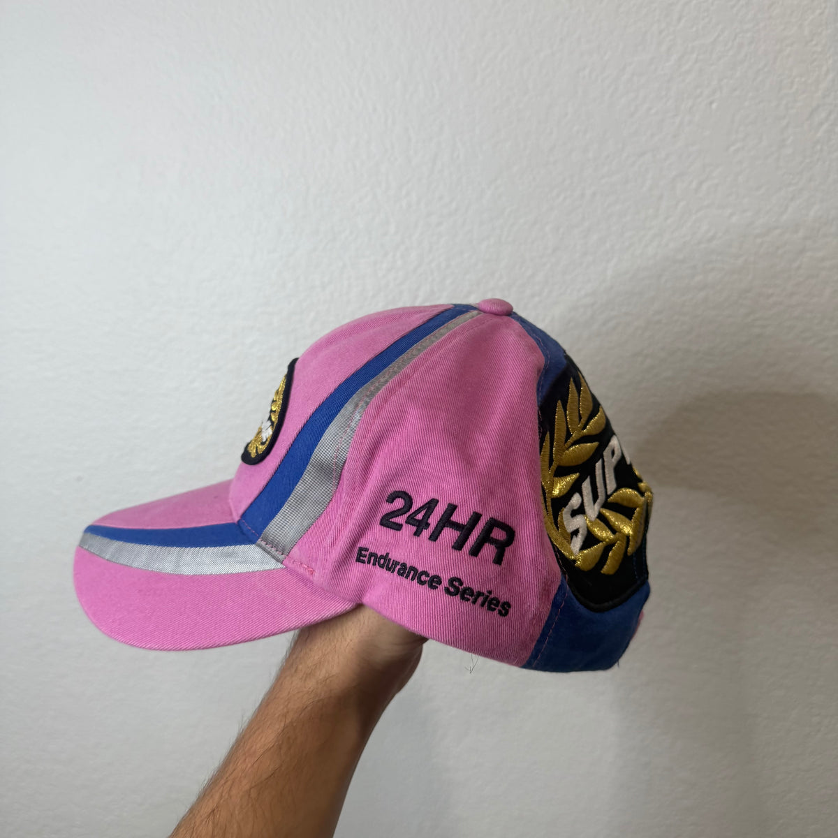 Supreme Pink Endurance Snapback Hat
