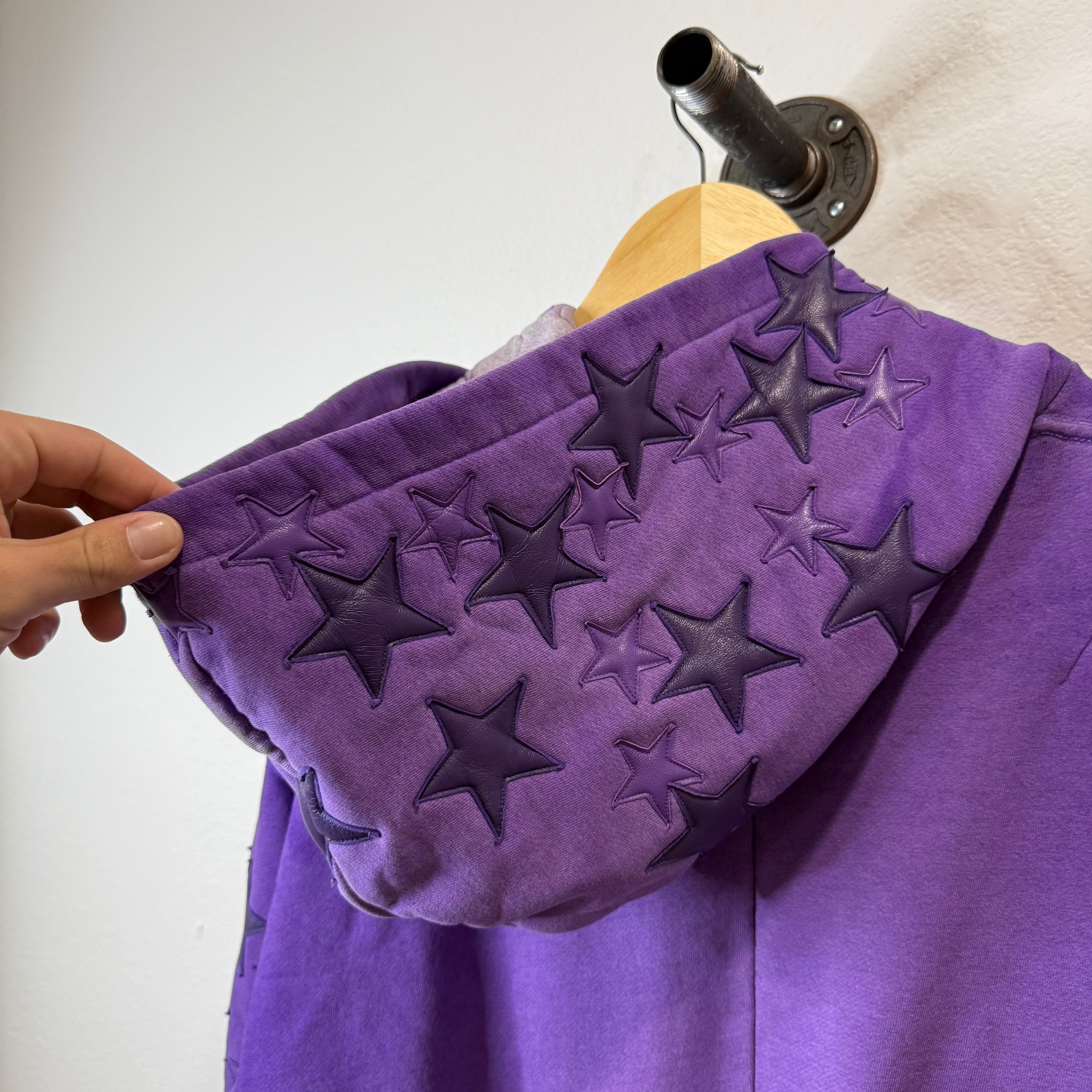 Amiri Star Patch Hoodie Purple - Size S