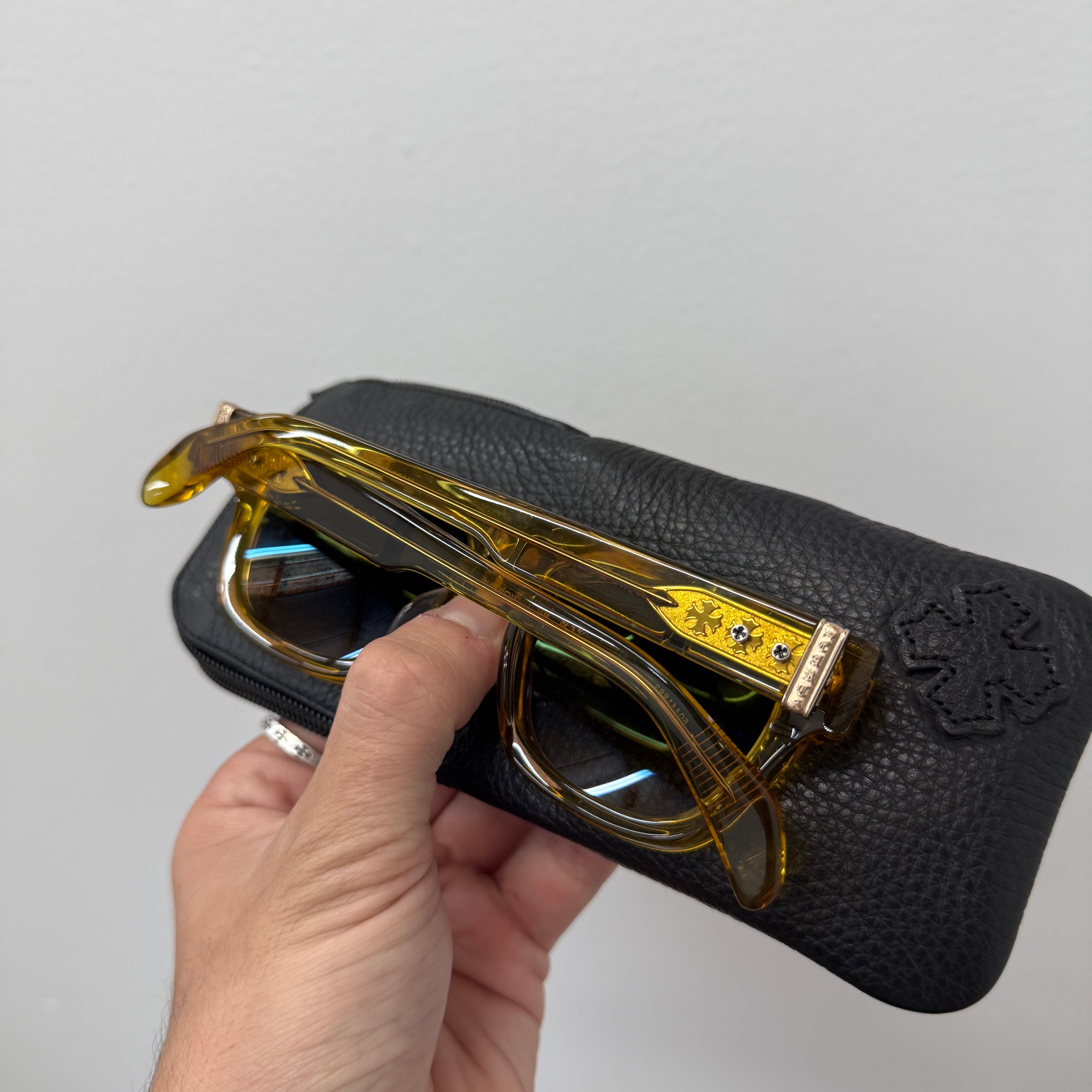 Chrome Hearts Dickfitzener Yellow Sunglasses
