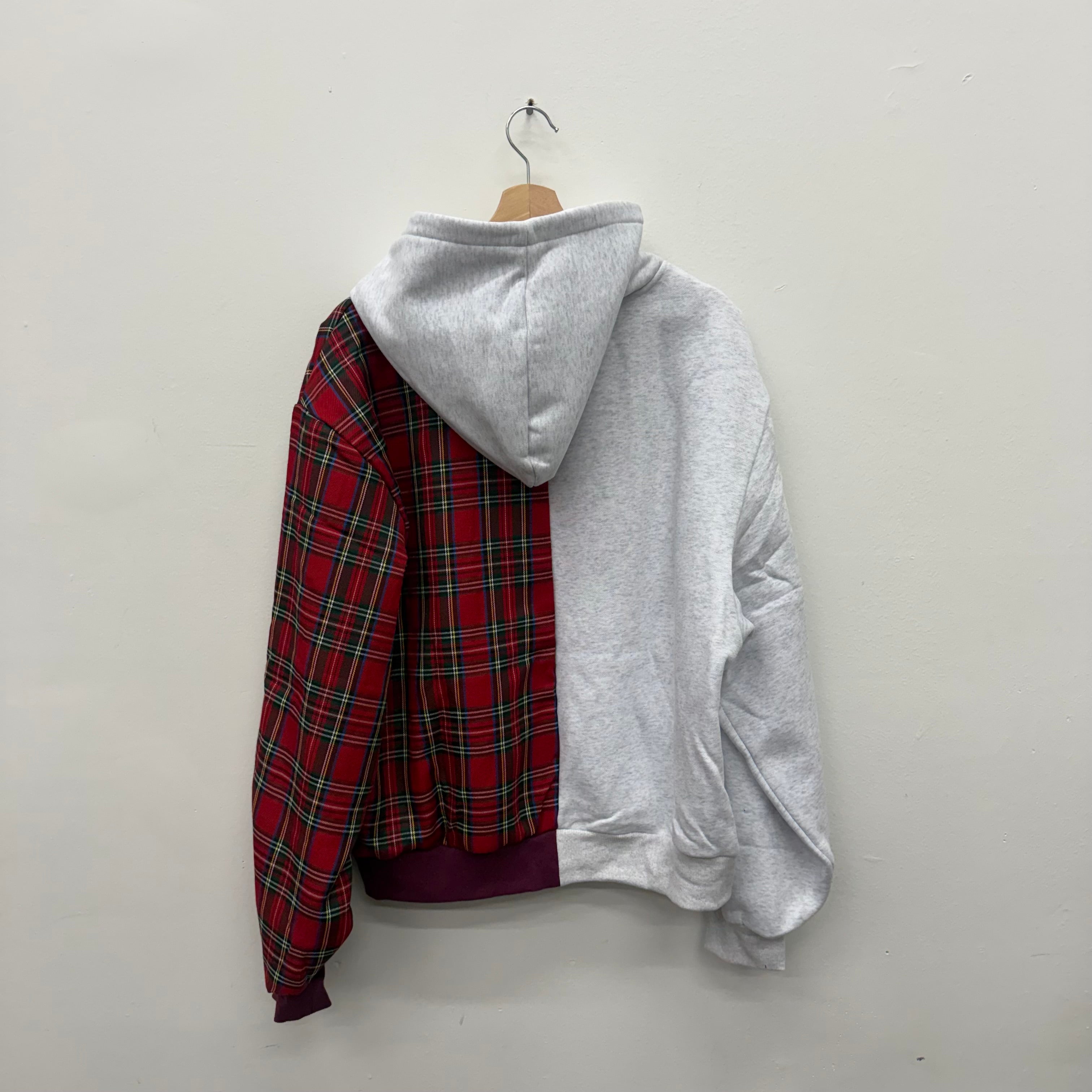 Bravest Studios Half Plaid University Zip Hoodie - Size L