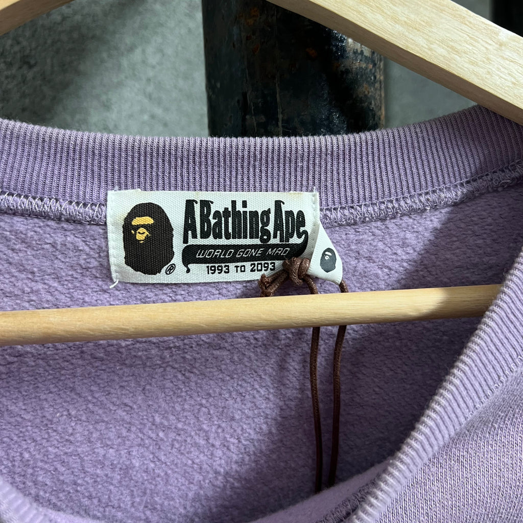 Bape Purple College Crewneck - Size M