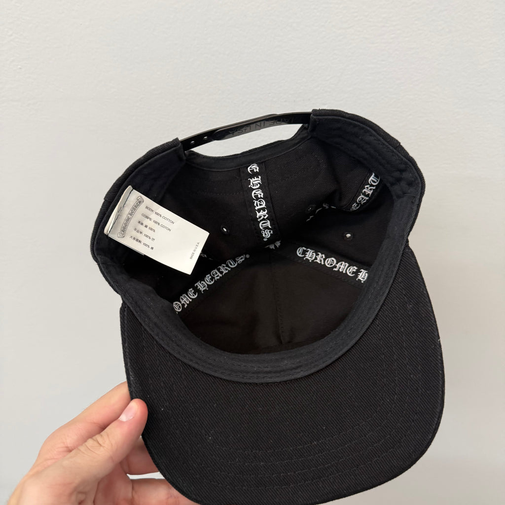 Chrome Hearts Black Denim Dagger Trucker Hat