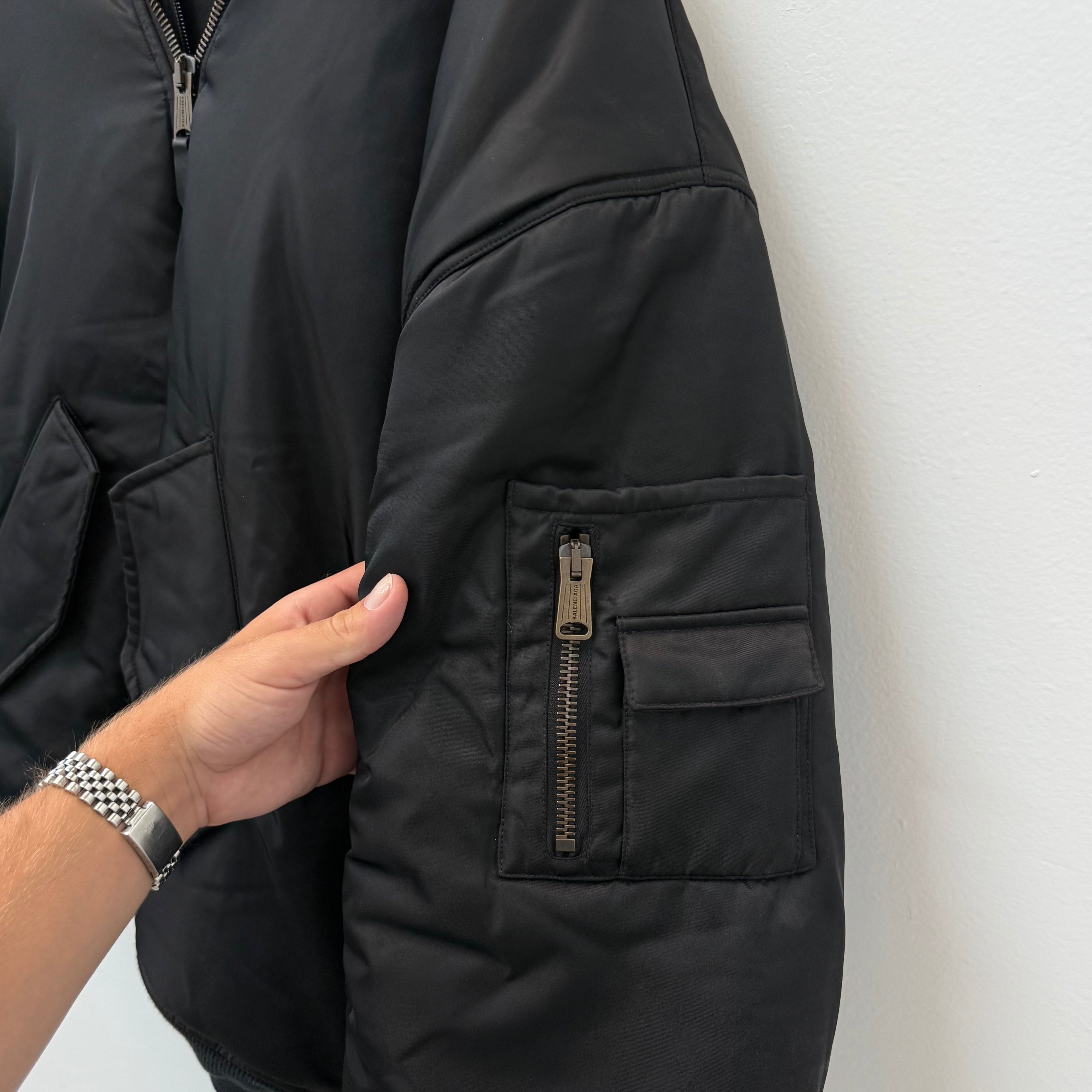 Balenciaga SS23 Denma All in One Nylon Bomber Jacket - Size 2 (XL)