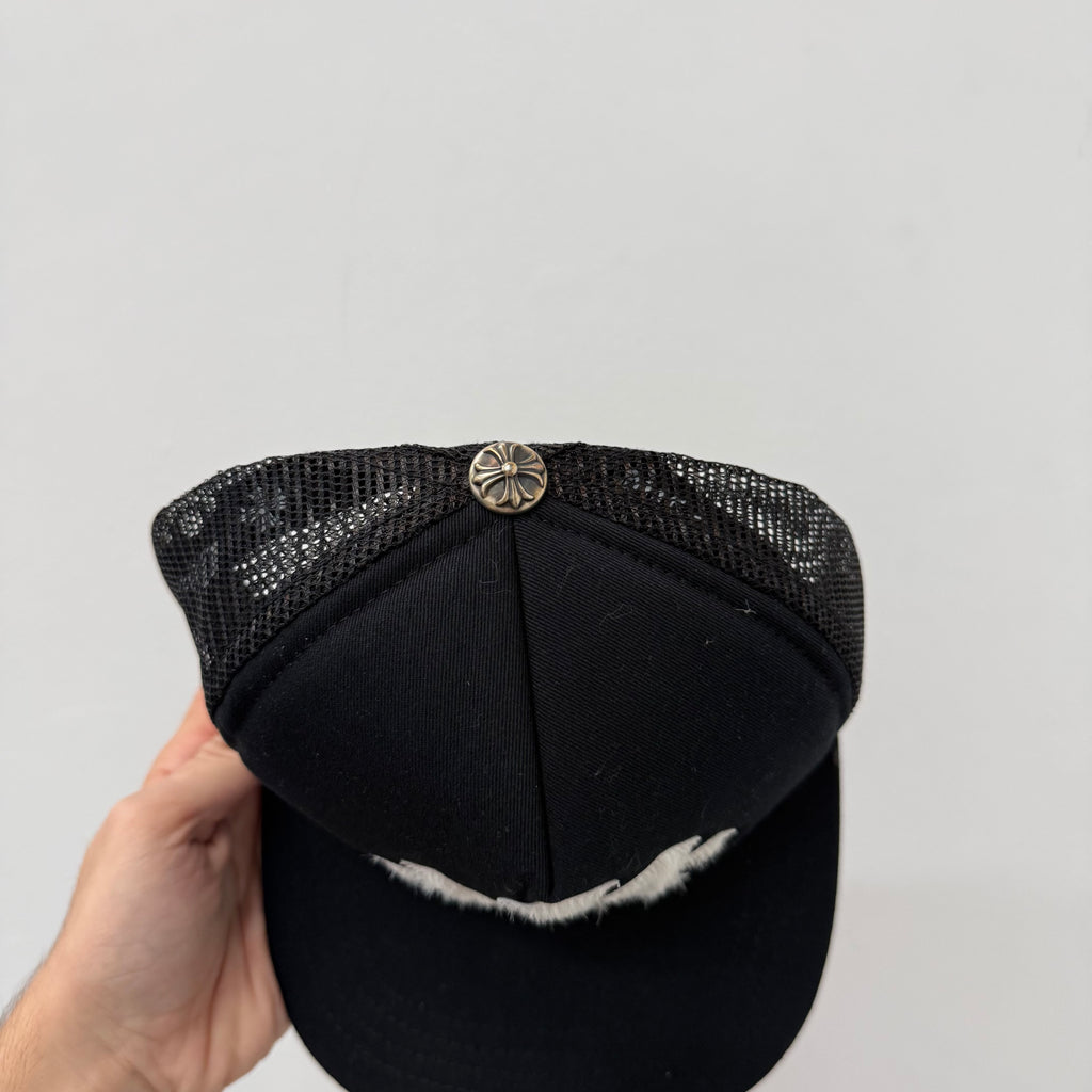 Chrome Hearts Triple Cross Pony Hair Patch Trucker Hat