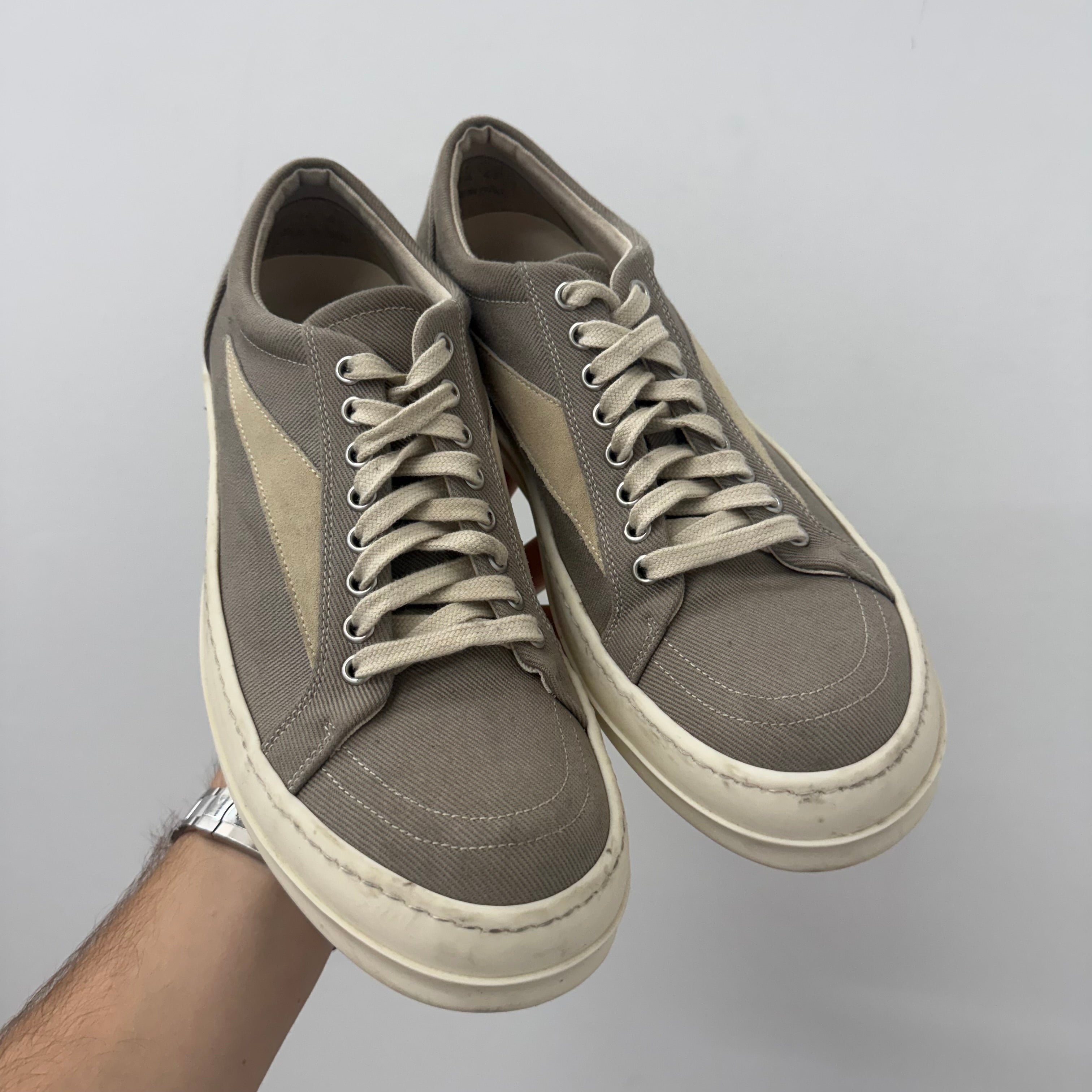 Rick Owens DRKSHDW Grey Vintage Vans - Size 43 (10)