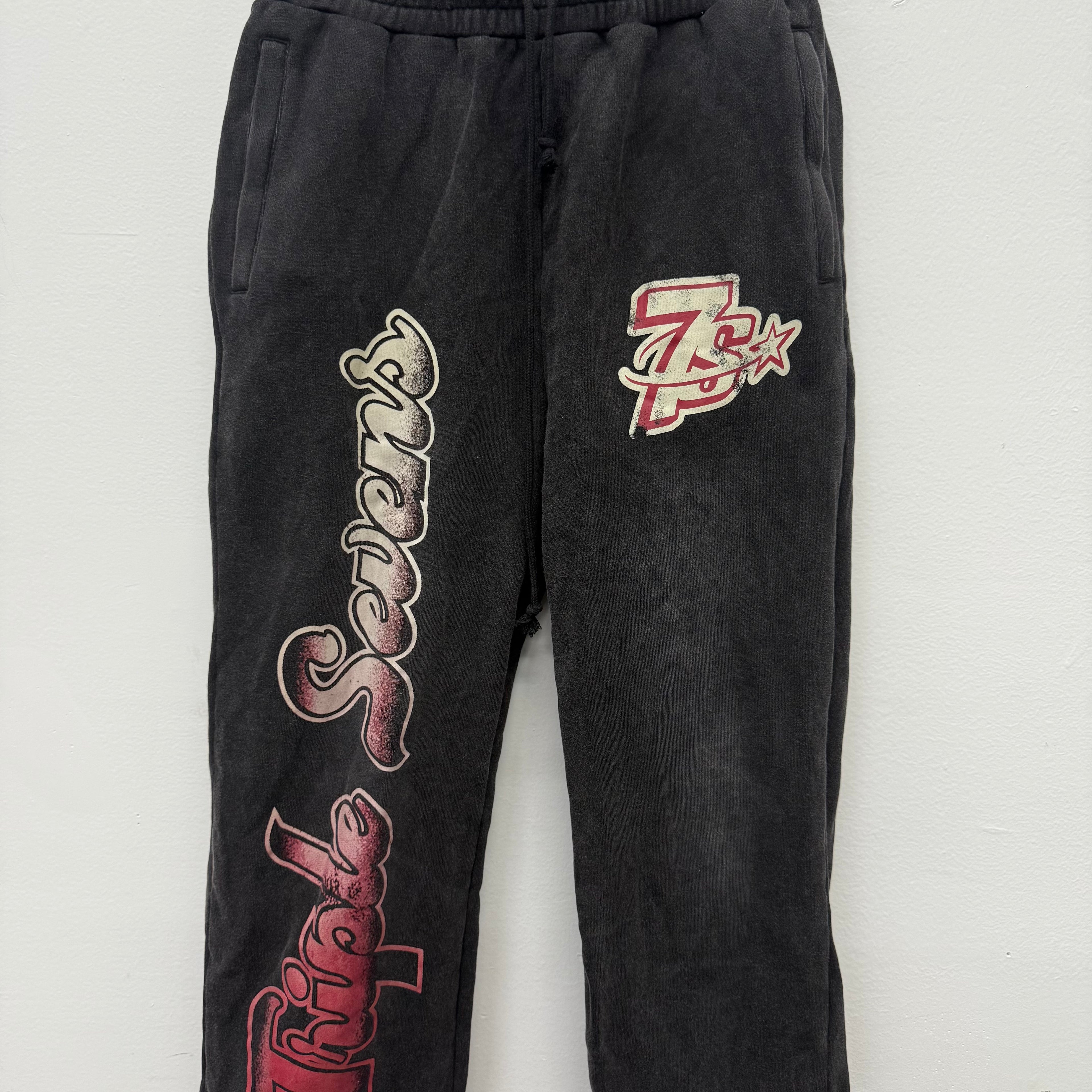 Triple Sevens Star Black Sweatpants - Size L